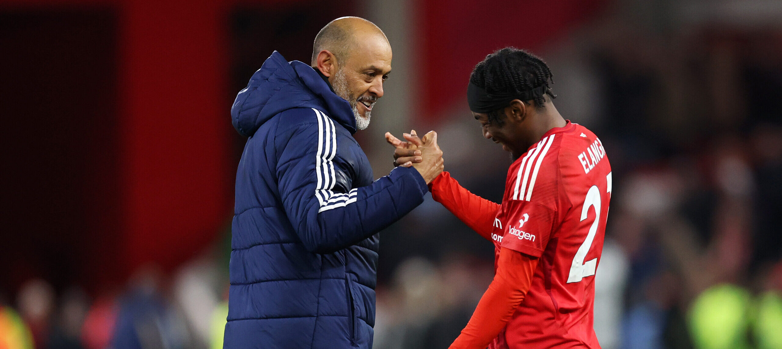 Anthony Elanga in action for Nottingham Forest during the 2024/25 Premier League season.