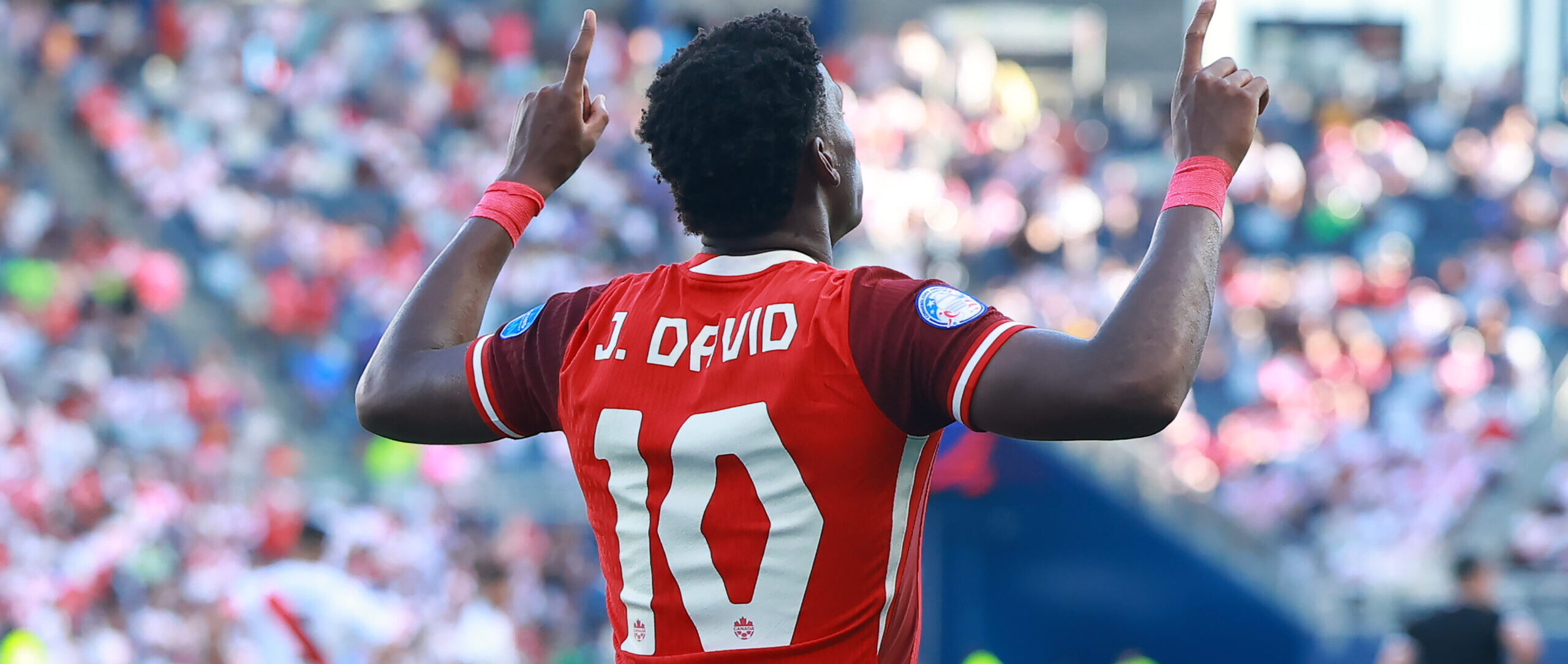 Jonathan David - celebrating for Canada in 2025