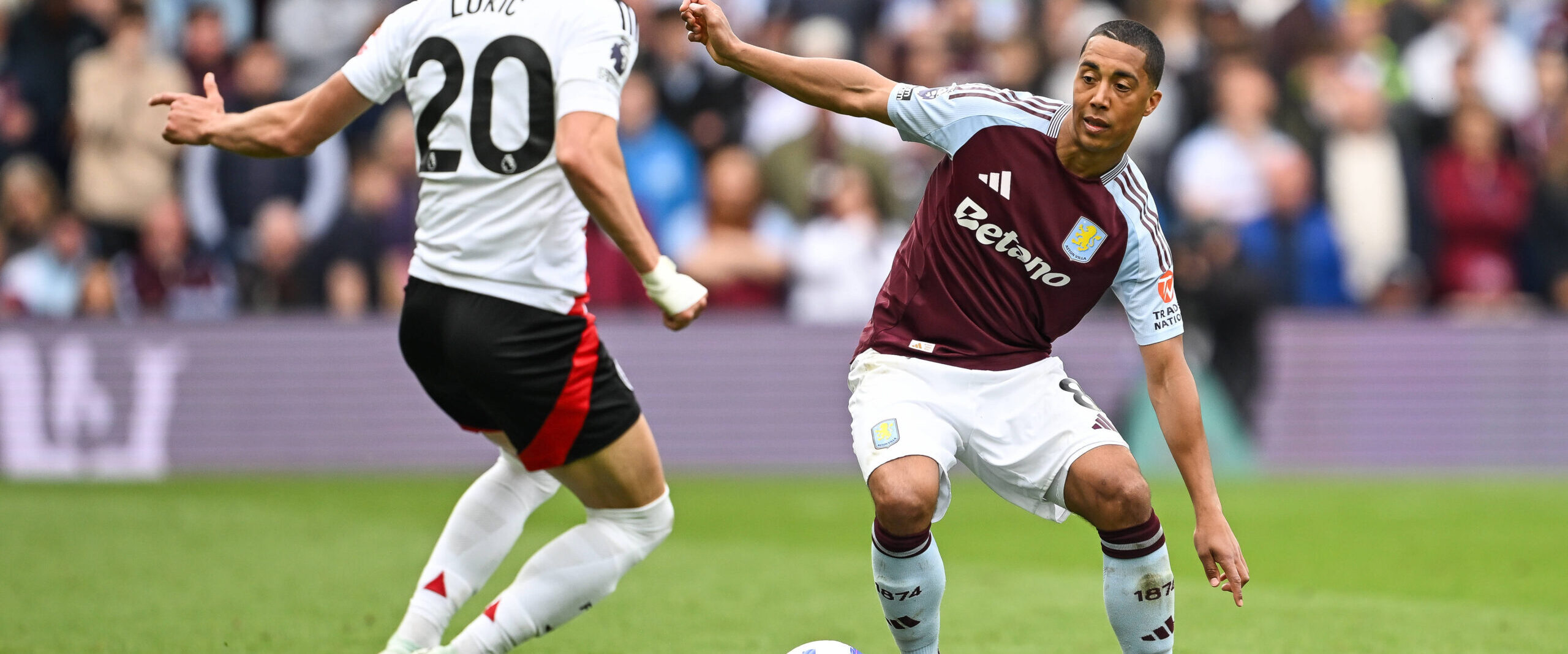 Youri Tielemans in action for Aston Villa in 2025