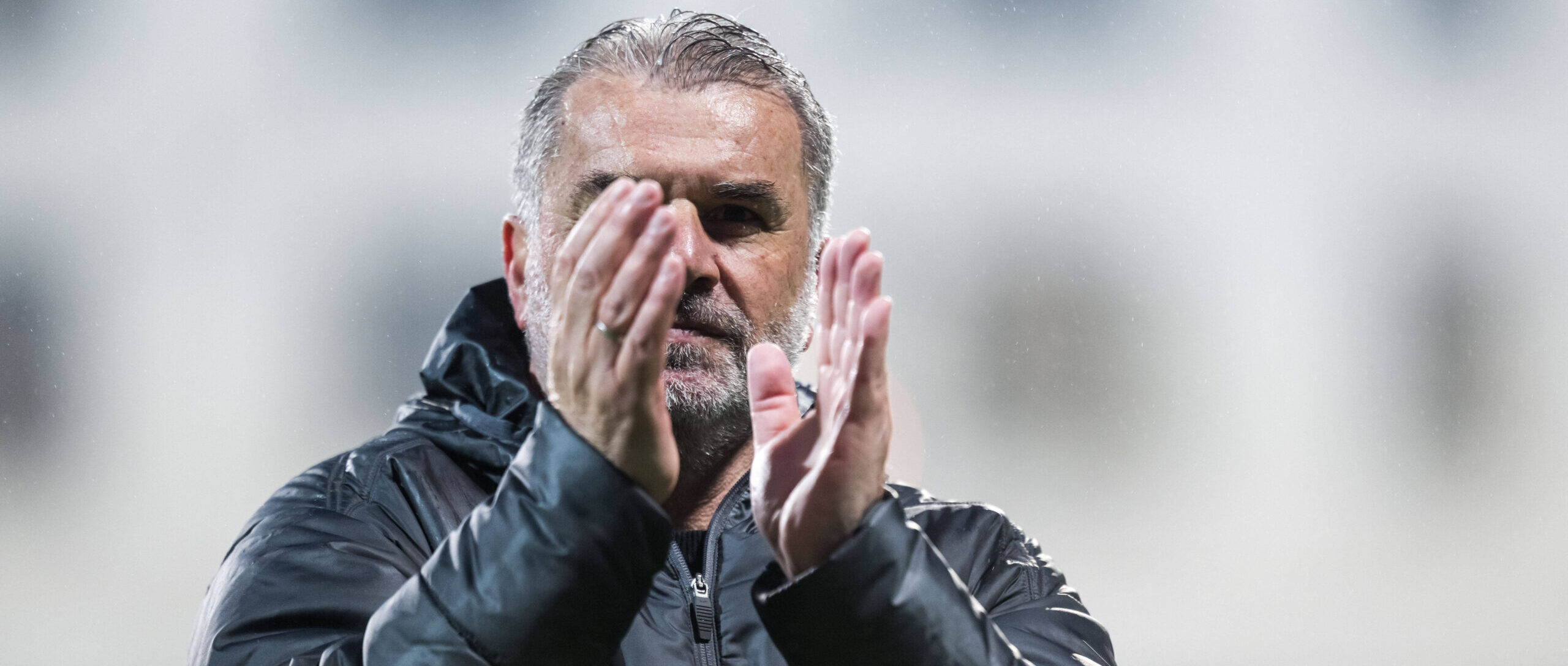 250508 Head coach Ange Postecoglou of Tottenham Hotspur after the UEFA Europa League semi-final football match between B