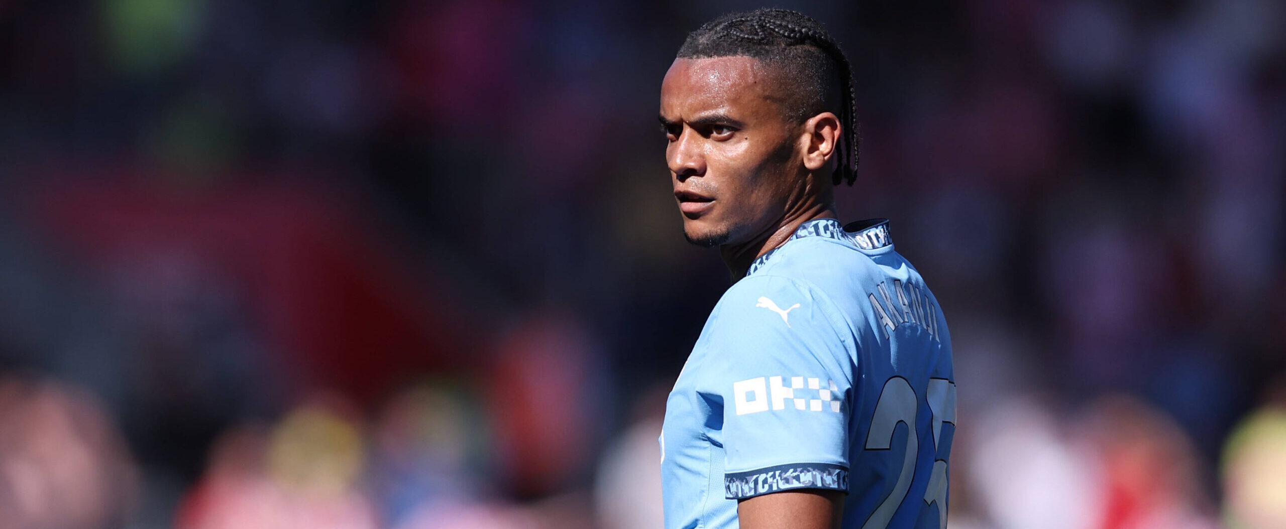 Manuel Akanji in action for Manchester City. Joining Inter