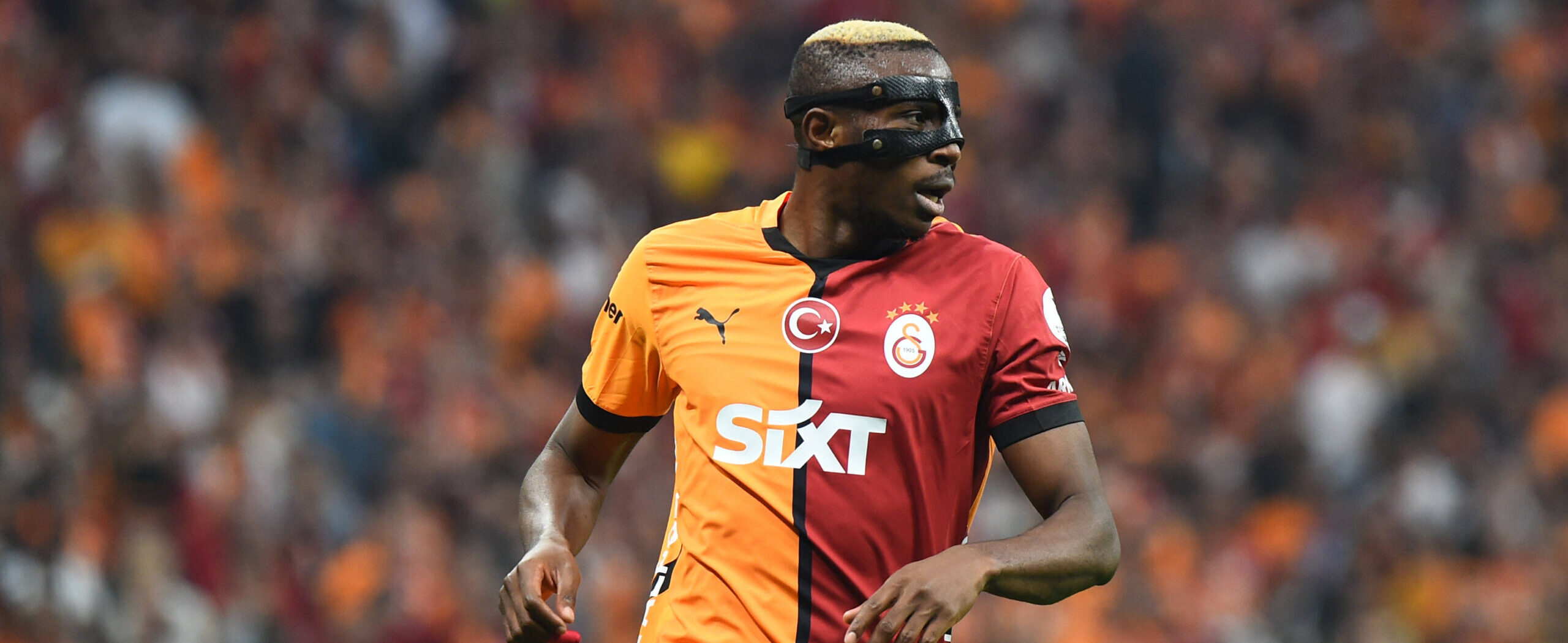 Osimhen in 2025 playing for Galatasayr, now wanted by Liverpool