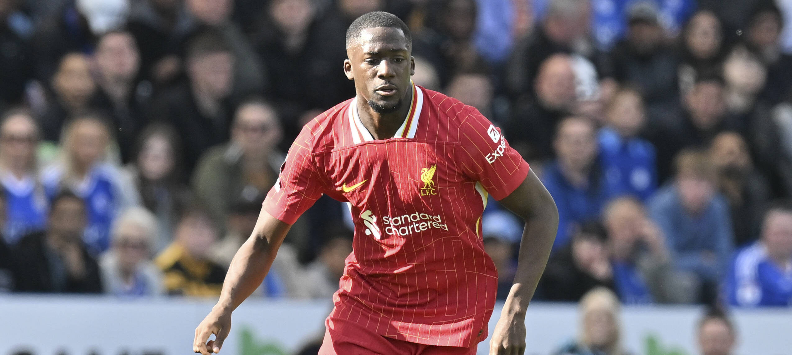 Konate in action for Liverpool in 2025