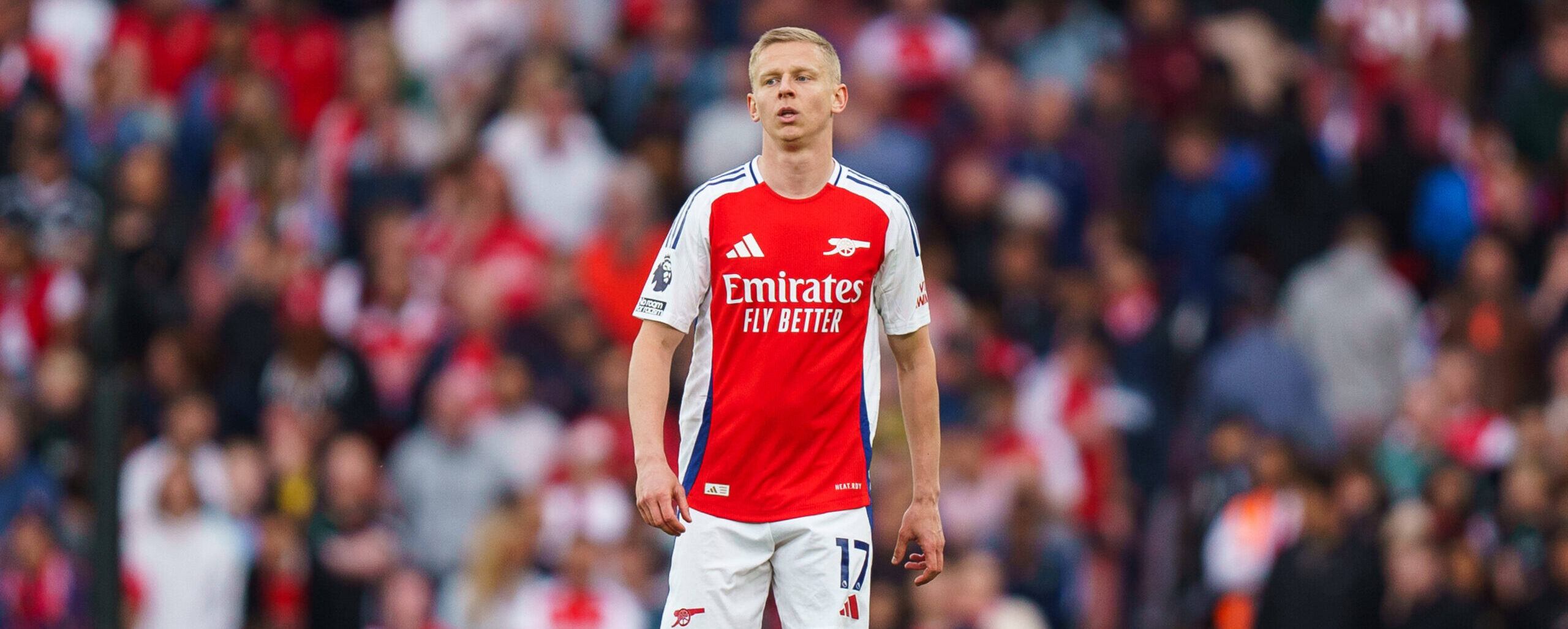 Oleksandr Zinchenko 2025 in action for Arsenal. Wanted by Fenerbahce