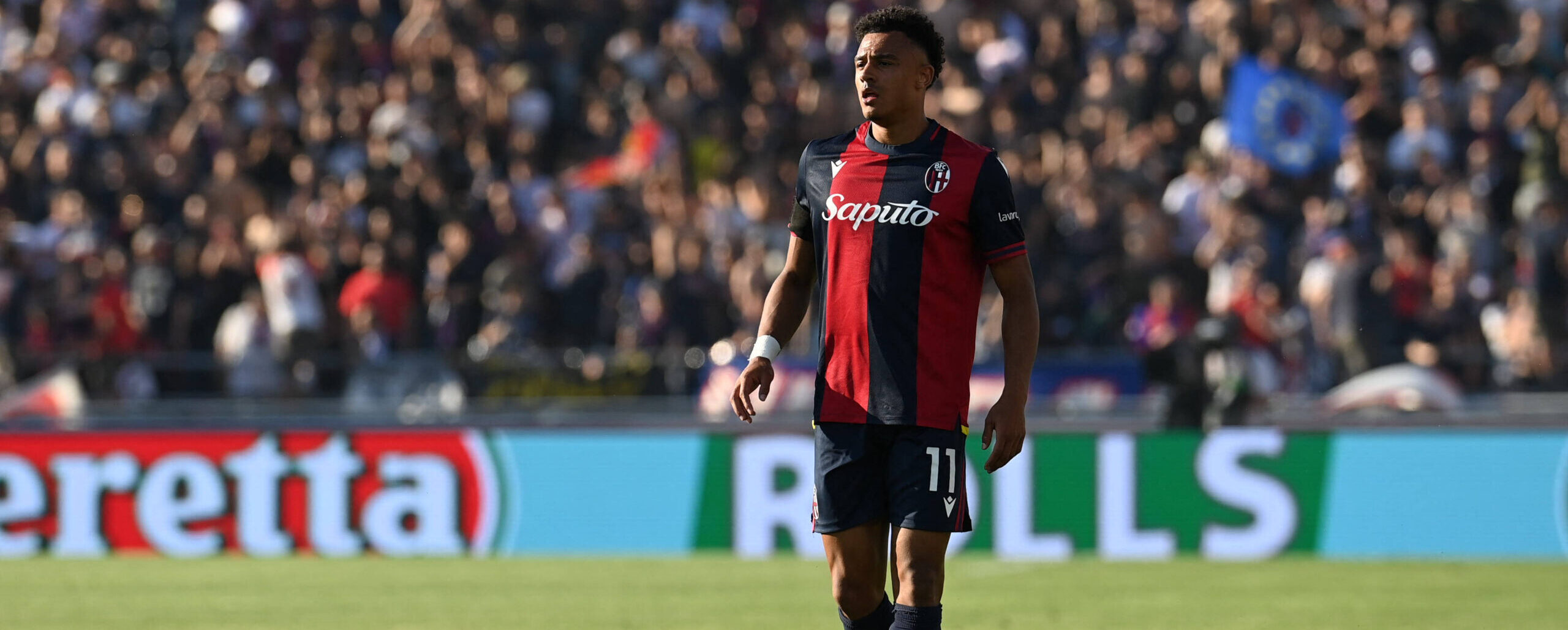 Dan Ndoye in action for Bologna 2025 wanted by Nottingham Forest