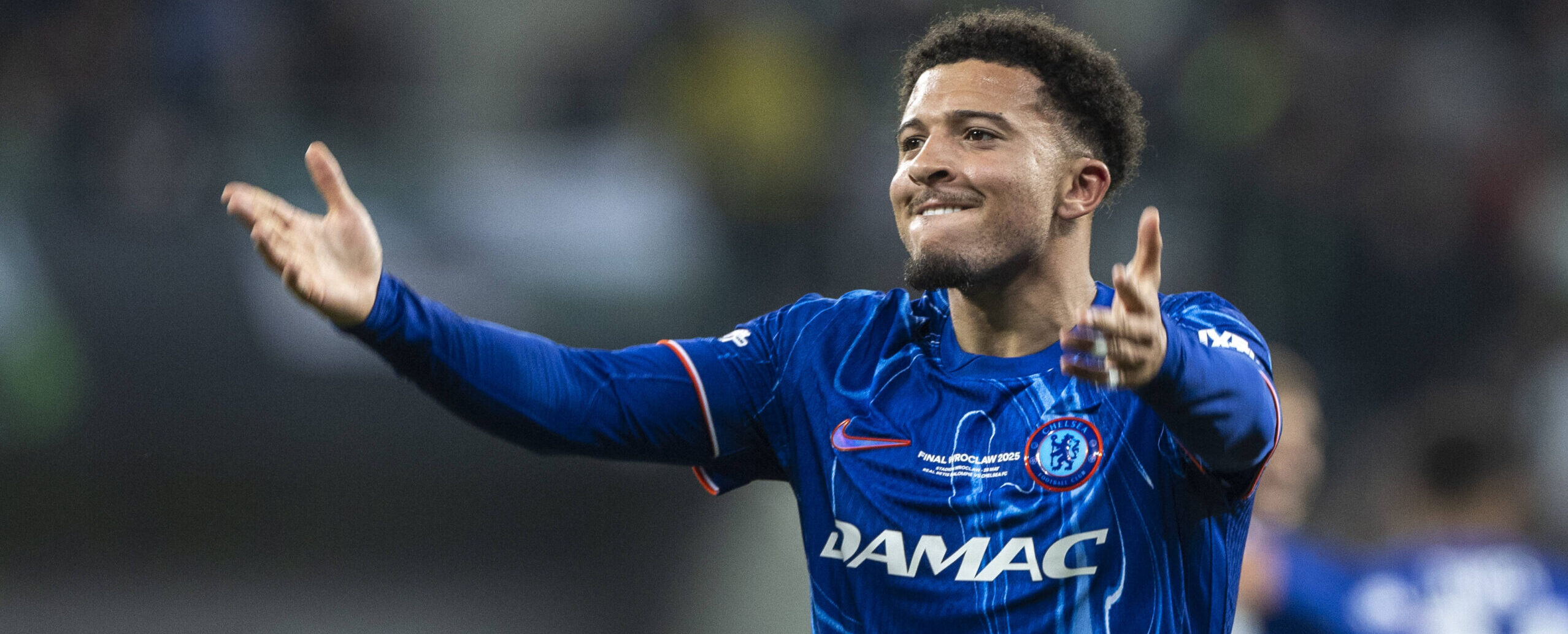 Jadon Sancho 2025 celebrating win over Real Betis
