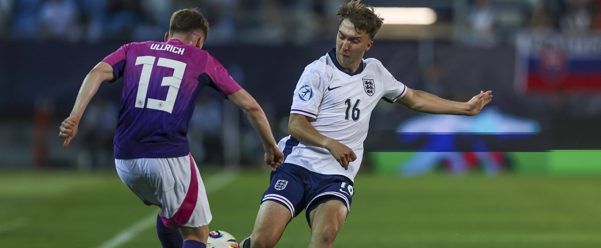 Lukas Ullrich in action for Germany while he
