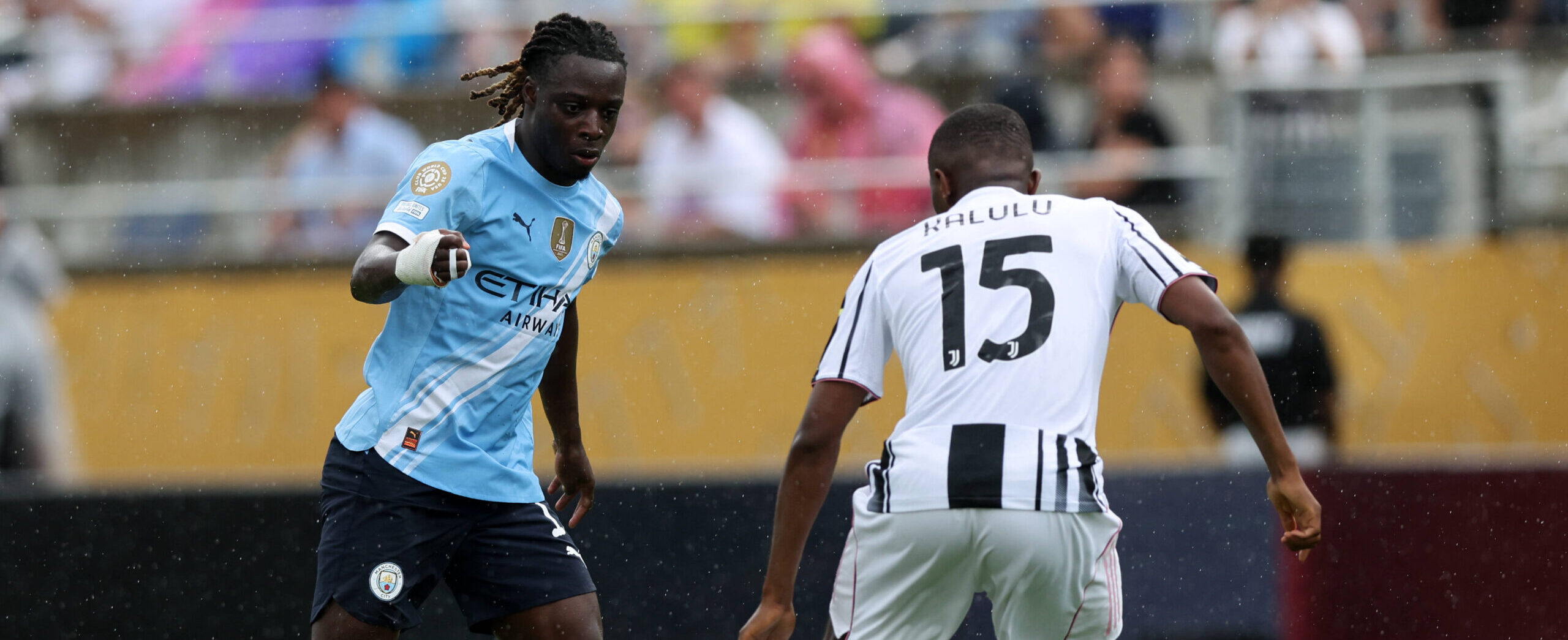 Jeremy Doku in action for Manchester City 2025 at the Club World Cup