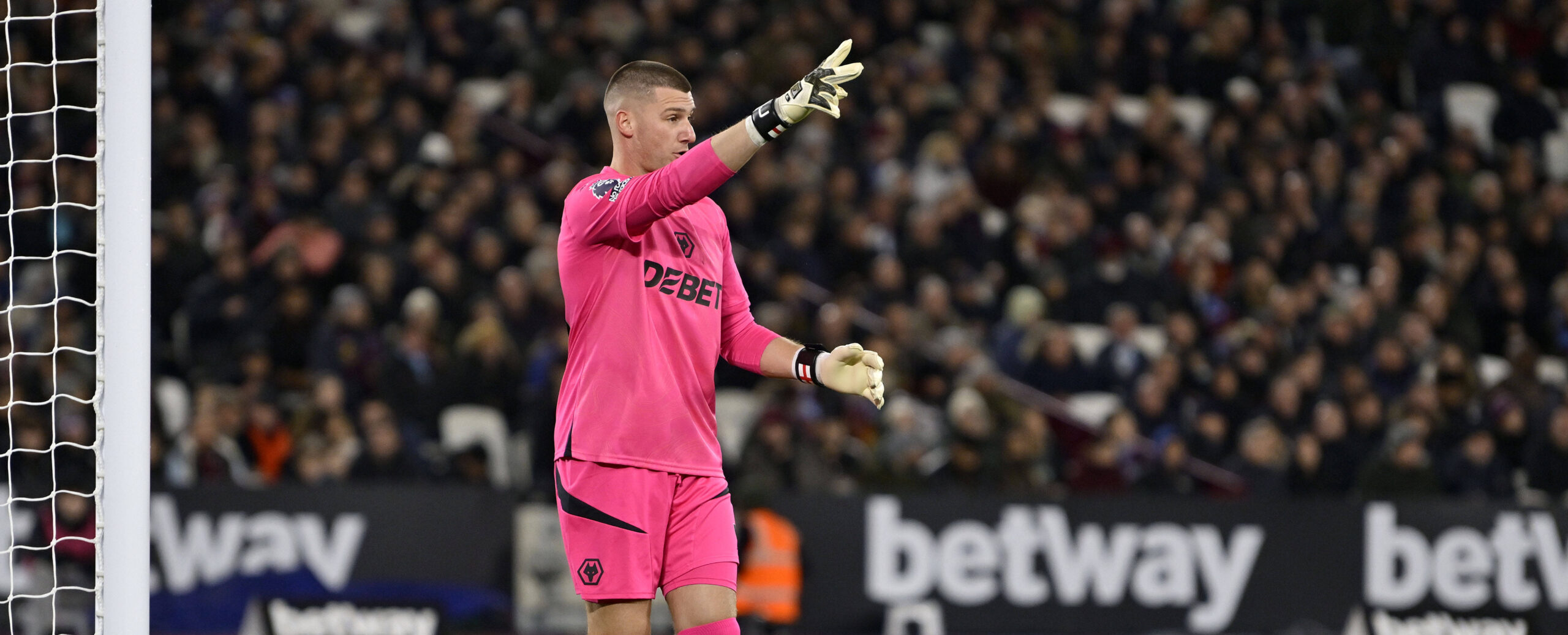 Sam Johnstone in action for Wolves now wanted by Burnley as Trafford replacement