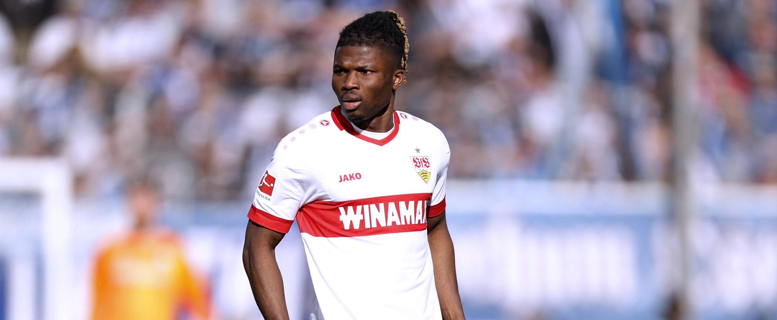 TOURE El Bilal in action for Stuttgart in 2025
