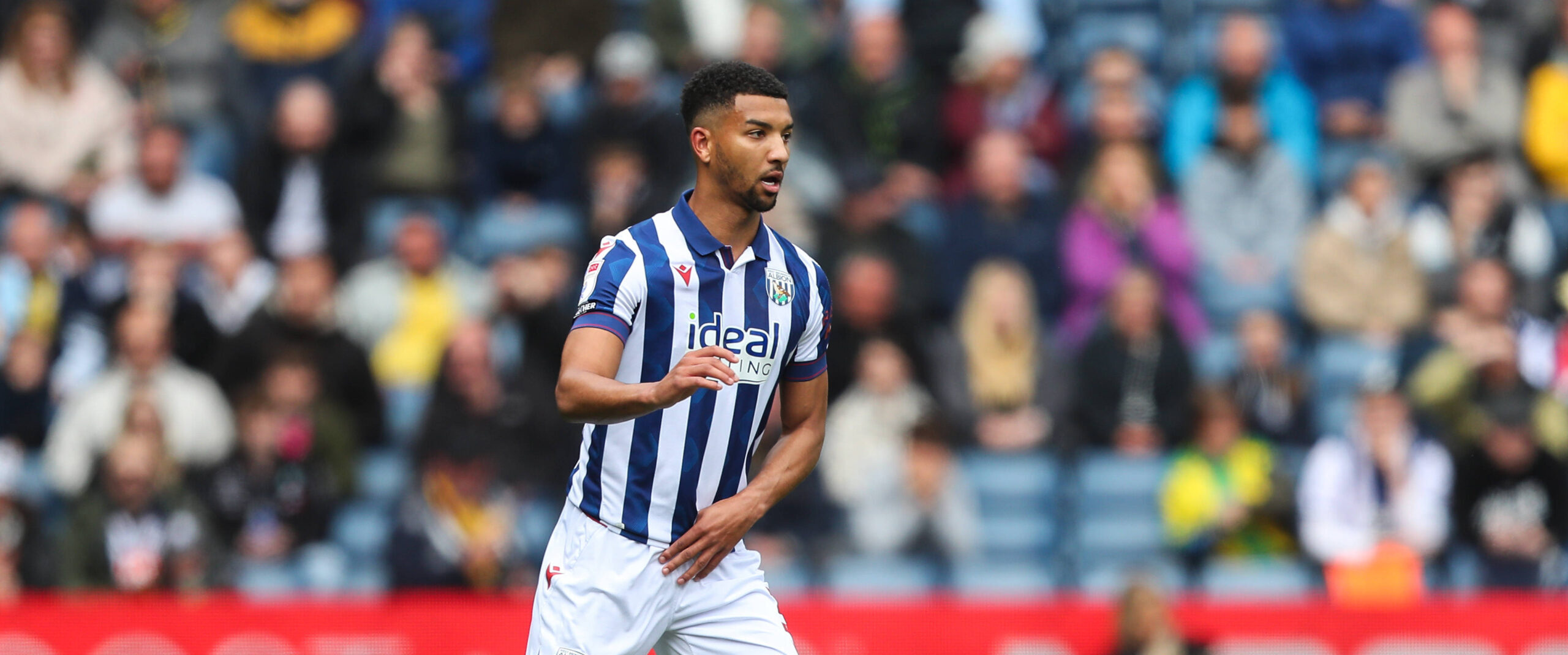 Mason Holgate in action for West Brom in 2025