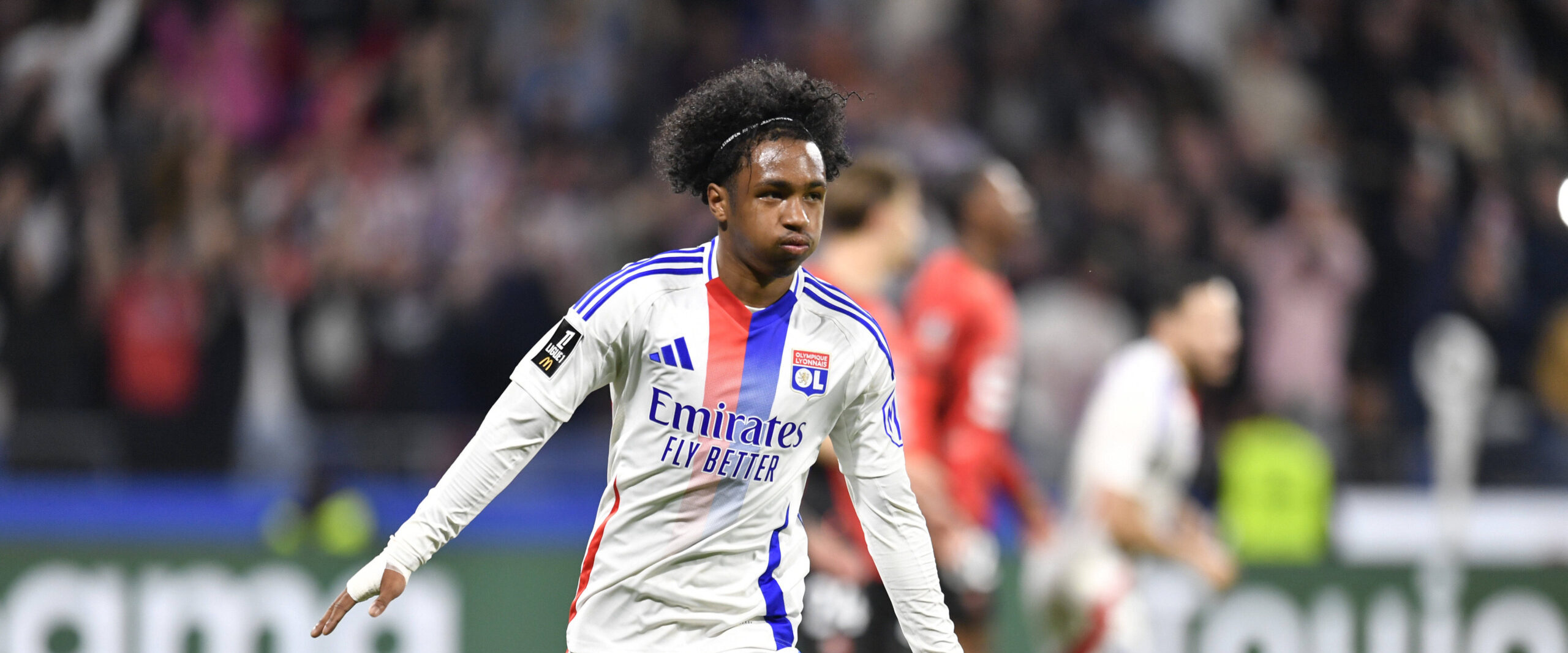Malick Fofana in action for Lyon in 2025