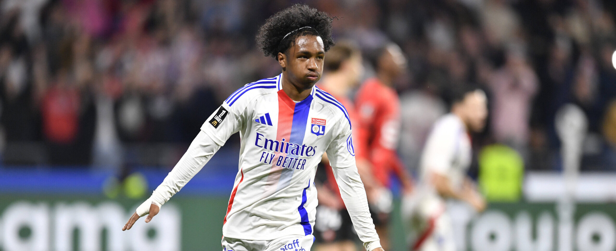 Fofana in action for Lyon 2025 - now wanted by Arsenal