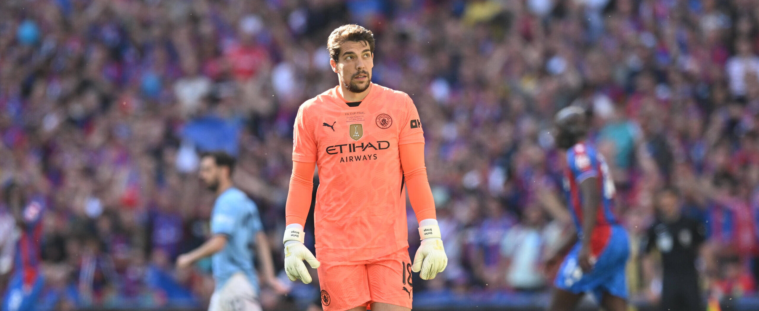 Stefan Ortega in action for Manchester City in 2025 now wanted by Burnley