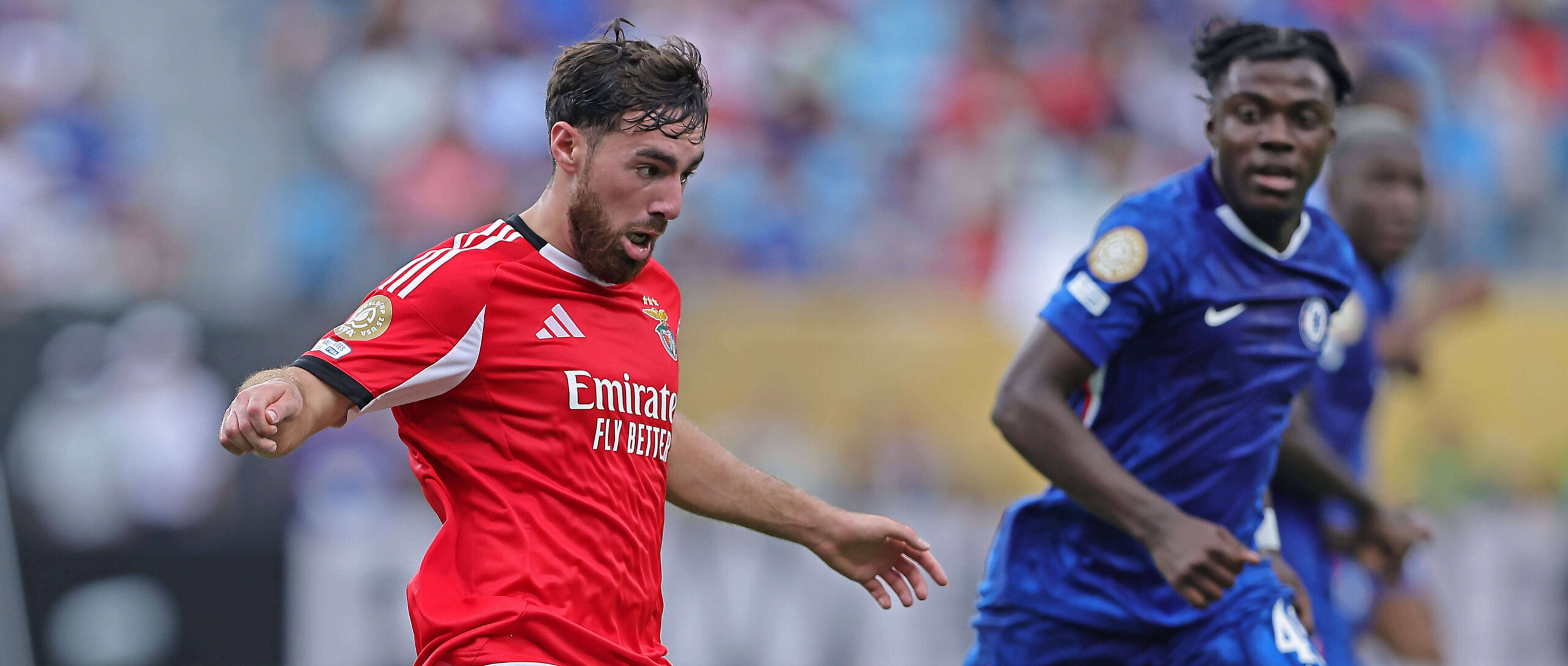 Kokcu in action at the Club World Cup 2025 for Benfica against Chelsea