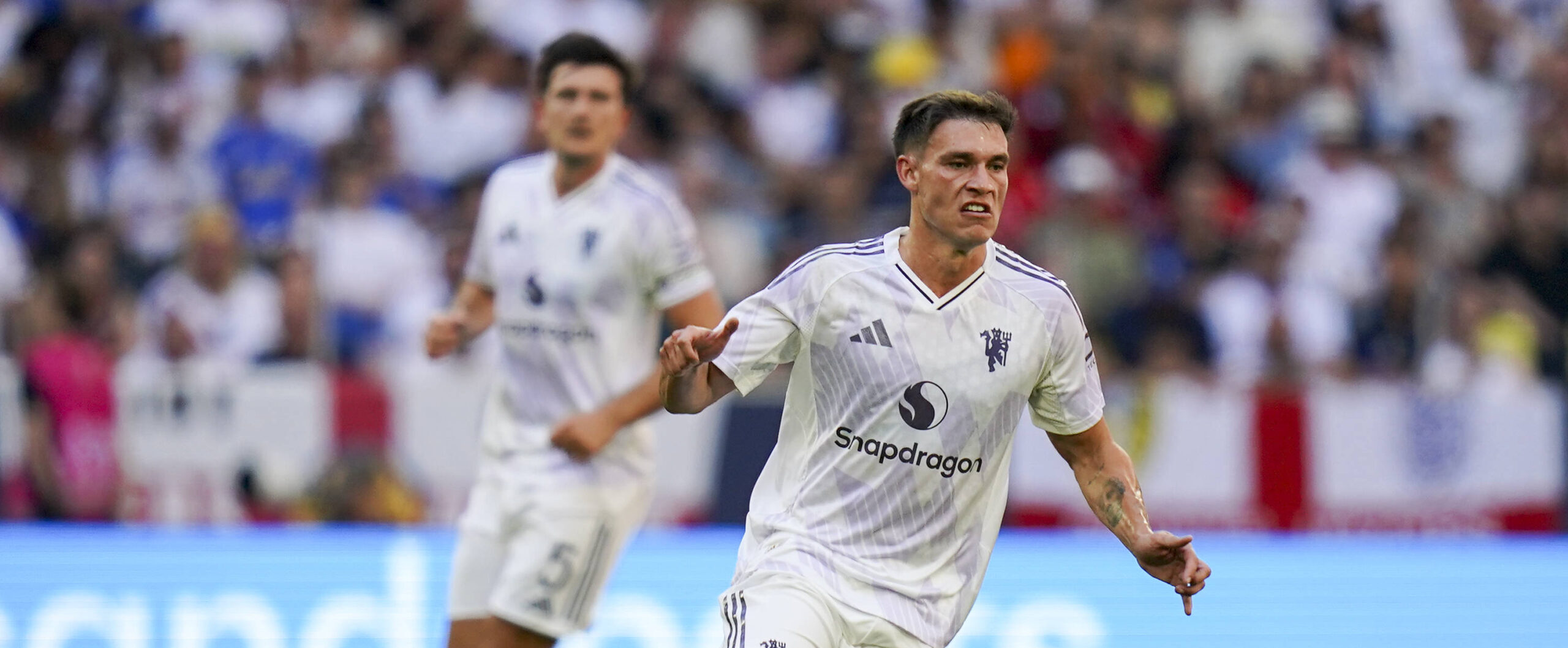 Manuel Ugarte in action for Manchester United in a friendly pre-season match against West Ham United has been praised by his performance in 2025.