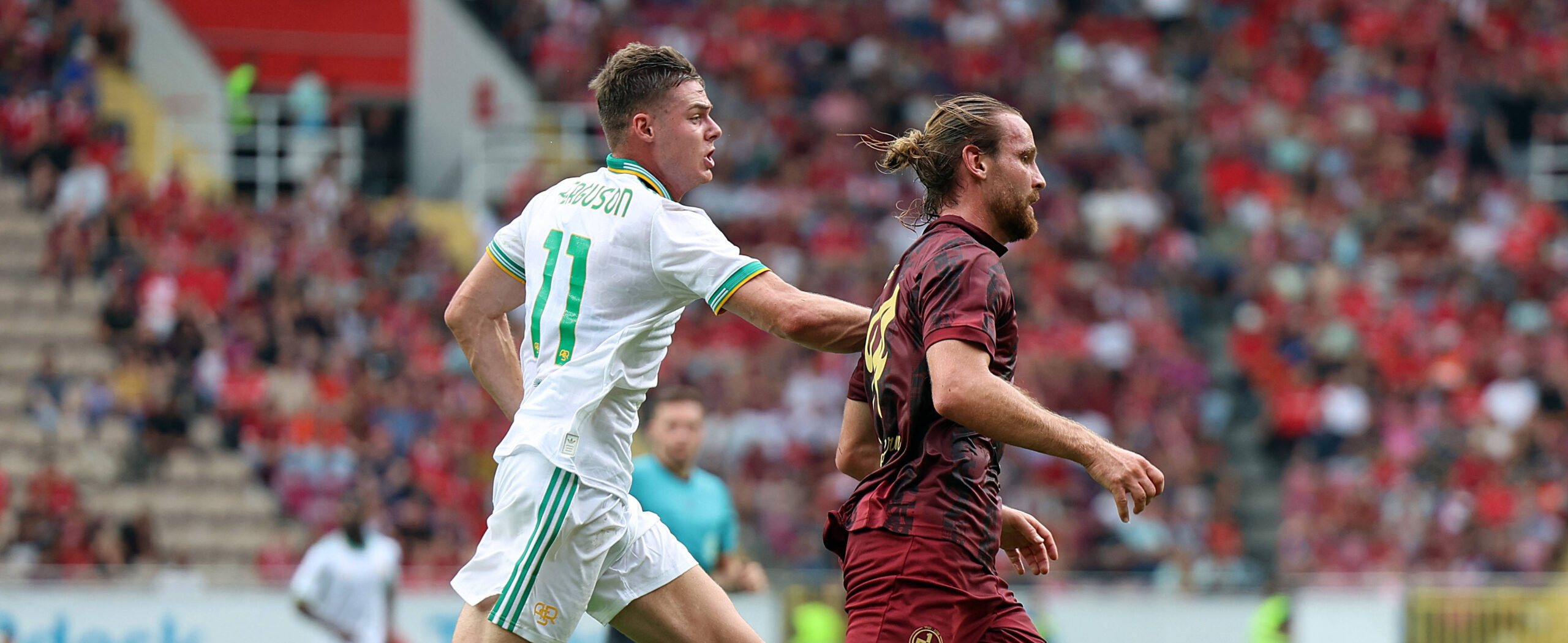 Evan Ferguson in action for as Roma in pre-season.
