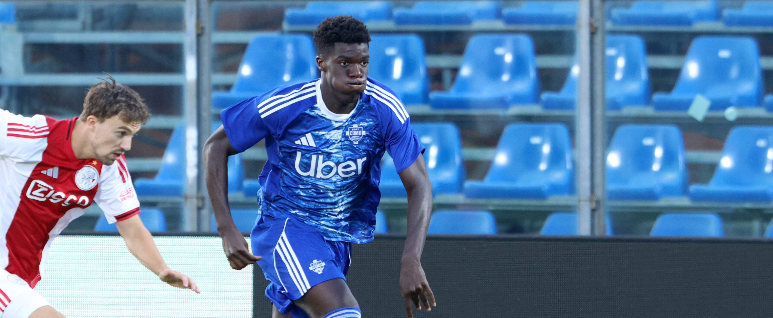 ASSANE DIAO in action for Como, wanted by Everton in 2025