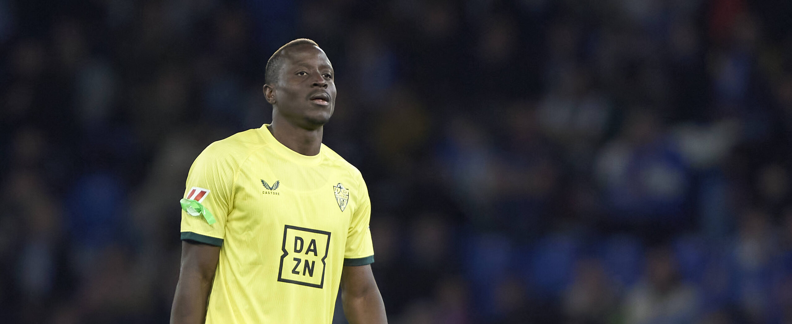 Dion Lopy in action for Almeria in 2025 wanted by Everton
