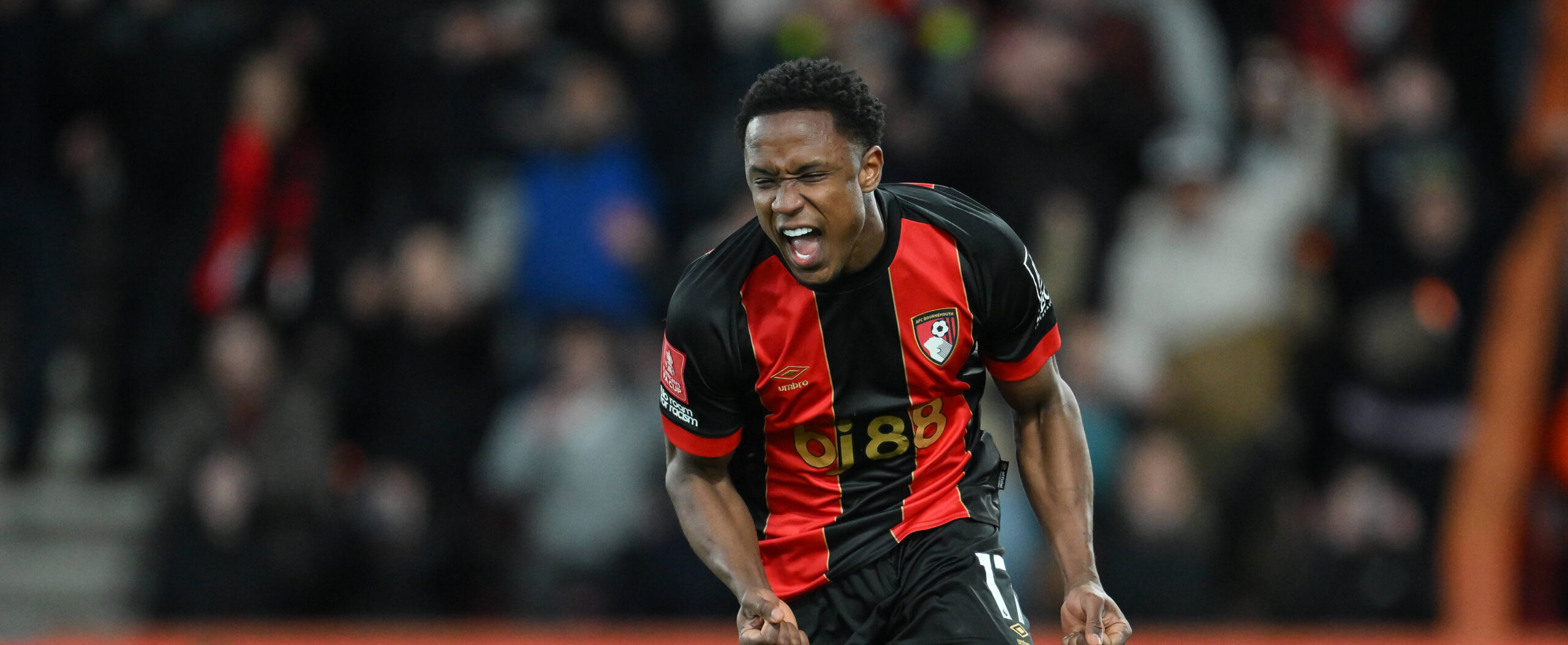 Luis Sinisterra in action for Bournemouth in 2025