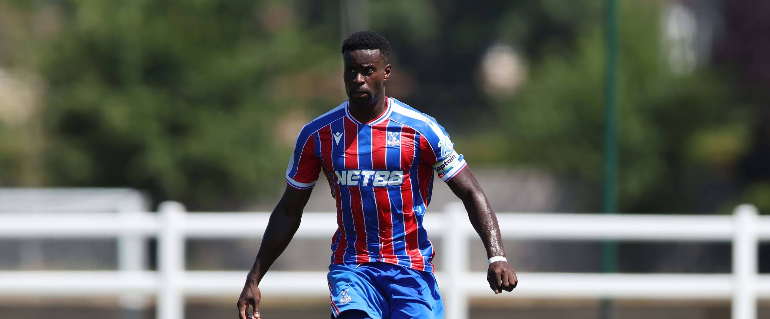 Marc Guehi in pre-season 2025 friendly for Crystal Palace. Wanted by Liverpool