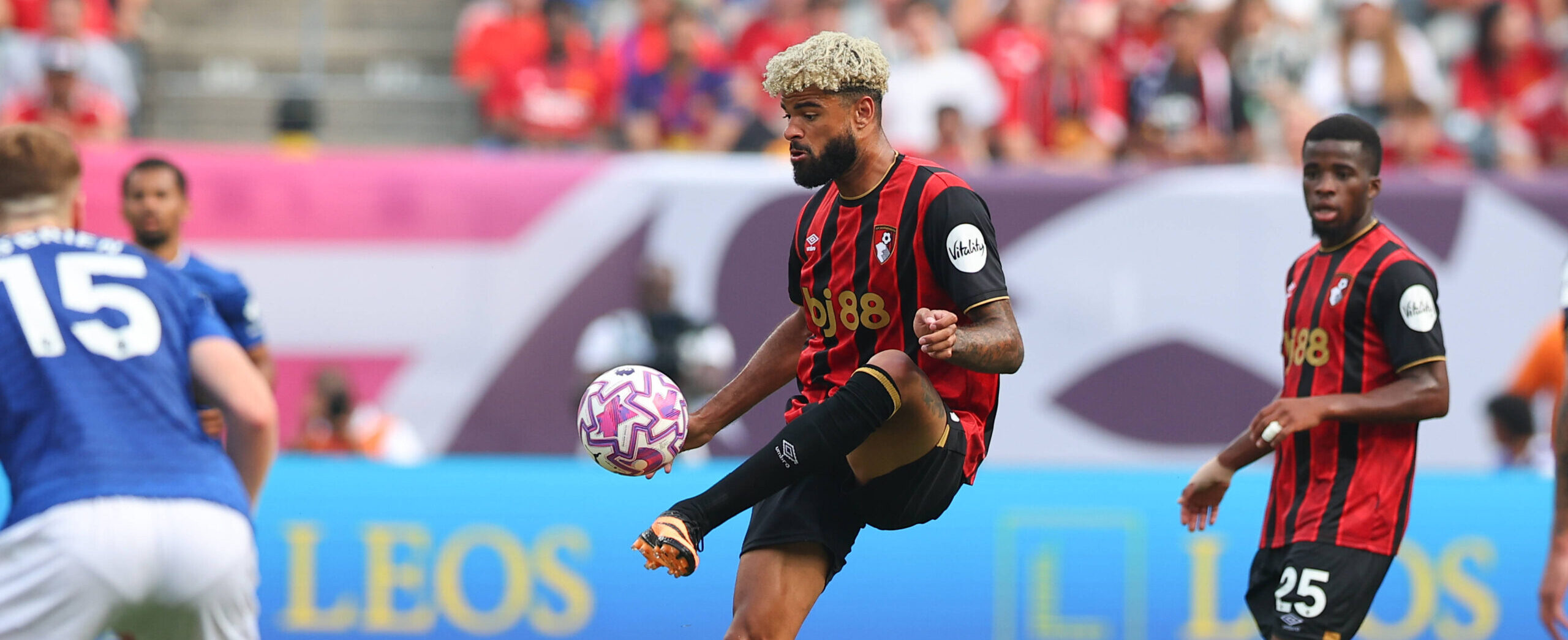 Philip Billing in action for Bournemouth in 2025 pre-season.
