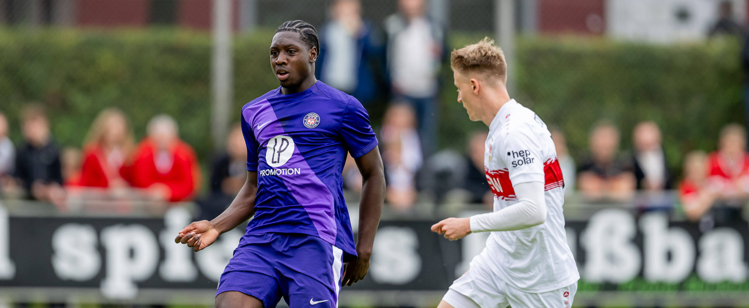 Jaydee Canvot in action for Toulouse - on his way to Crystal Palace