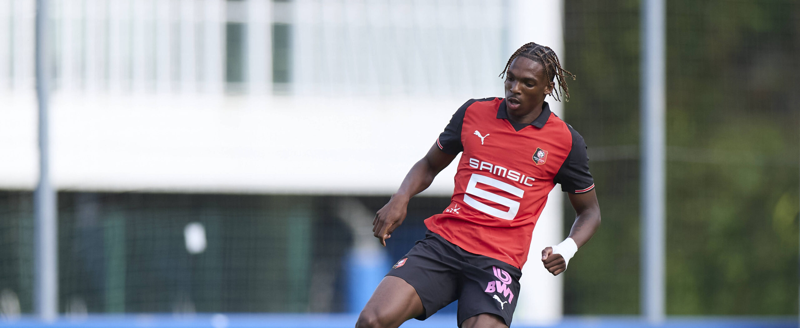 Jeremy Jacquet in action for Rennes wanted by Arsenal in 2025