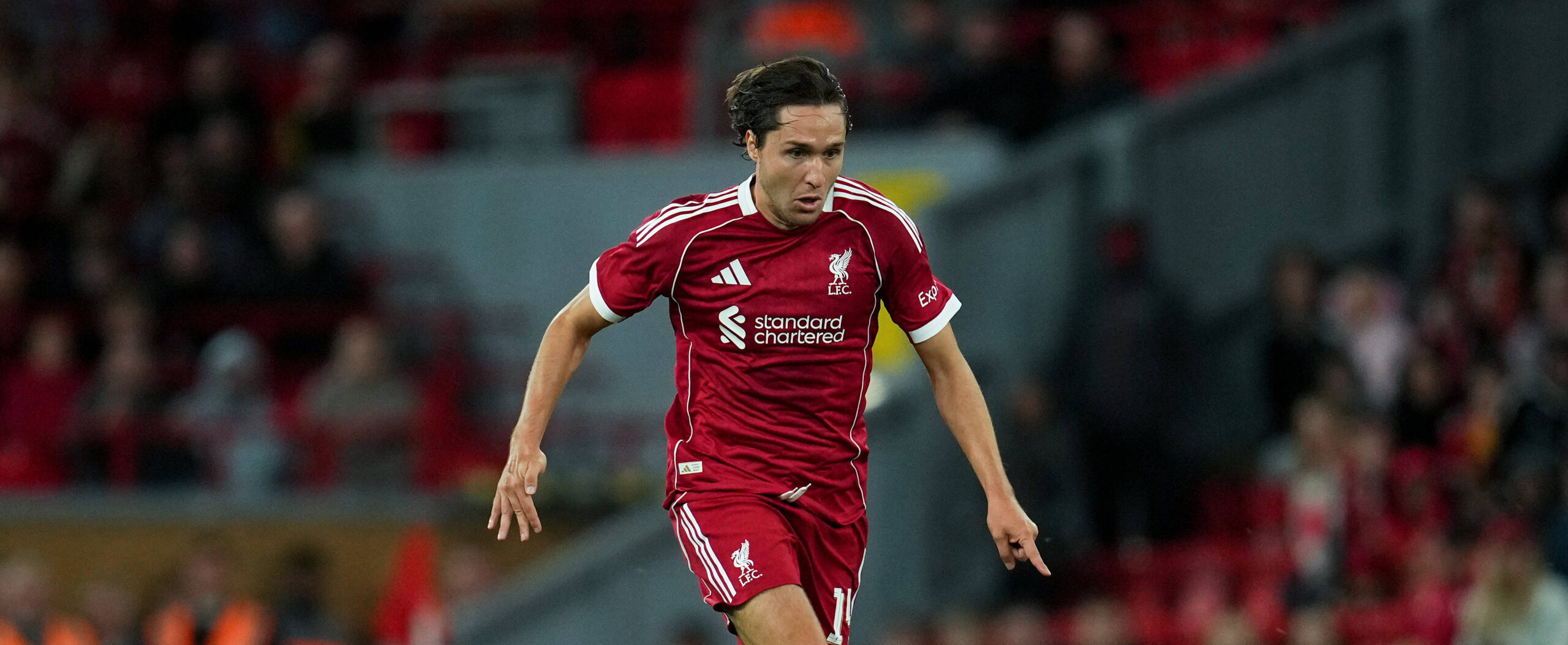Frederico Chiesa in action for Liverpool in 2025 pre-season