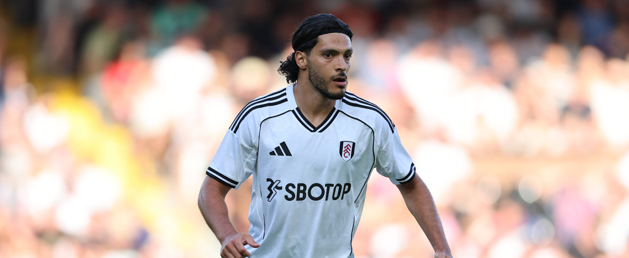 Raul Jimenez in action for Fulham in 2025 pre-season friendly.