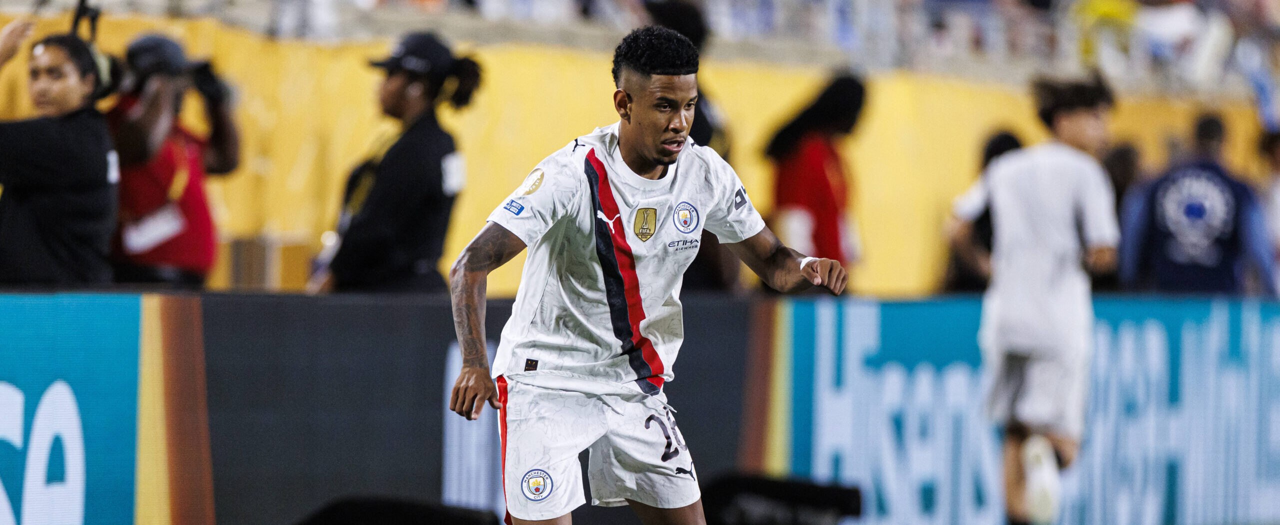 Savinho in action for Manchester City in 2025