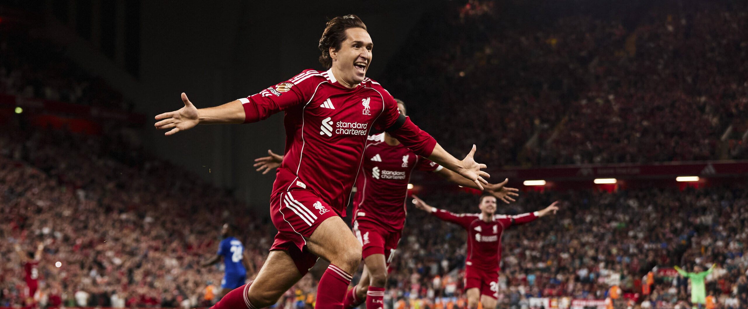 Federico Chiesa in action for Liverpool 4-2 Bournemouth in the Premier League 2025/26 season