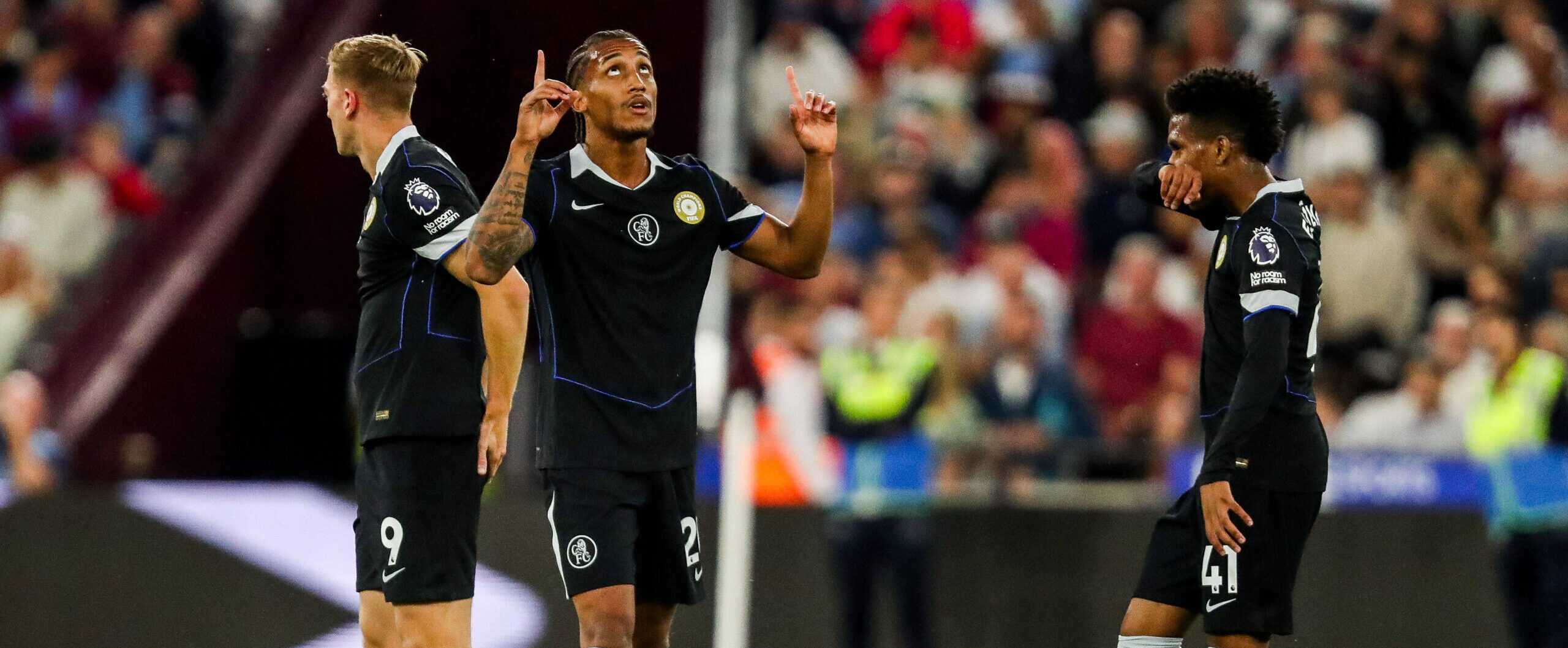 Chelsea player Joao Pedro vs West Ham United in 2025