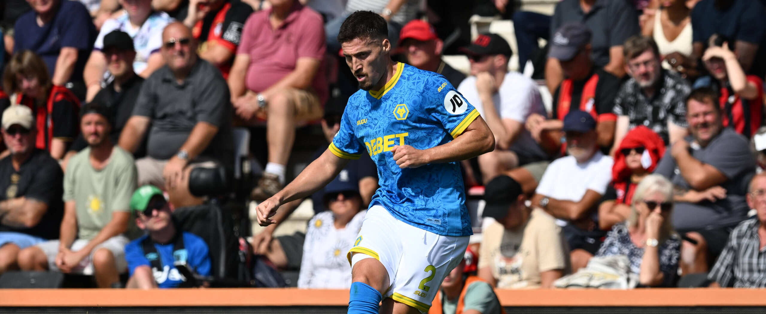 Matt Doherty in action for Wolves against Bournemouth in 2025