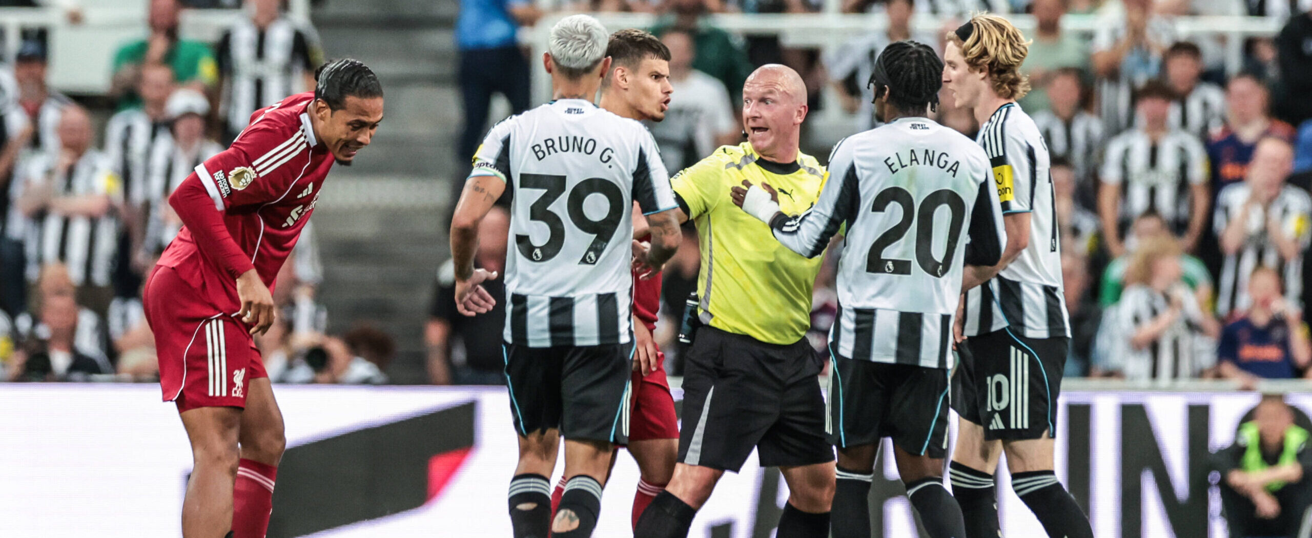 Bruno Guimaraes in action for Newcastle United against Liverpool