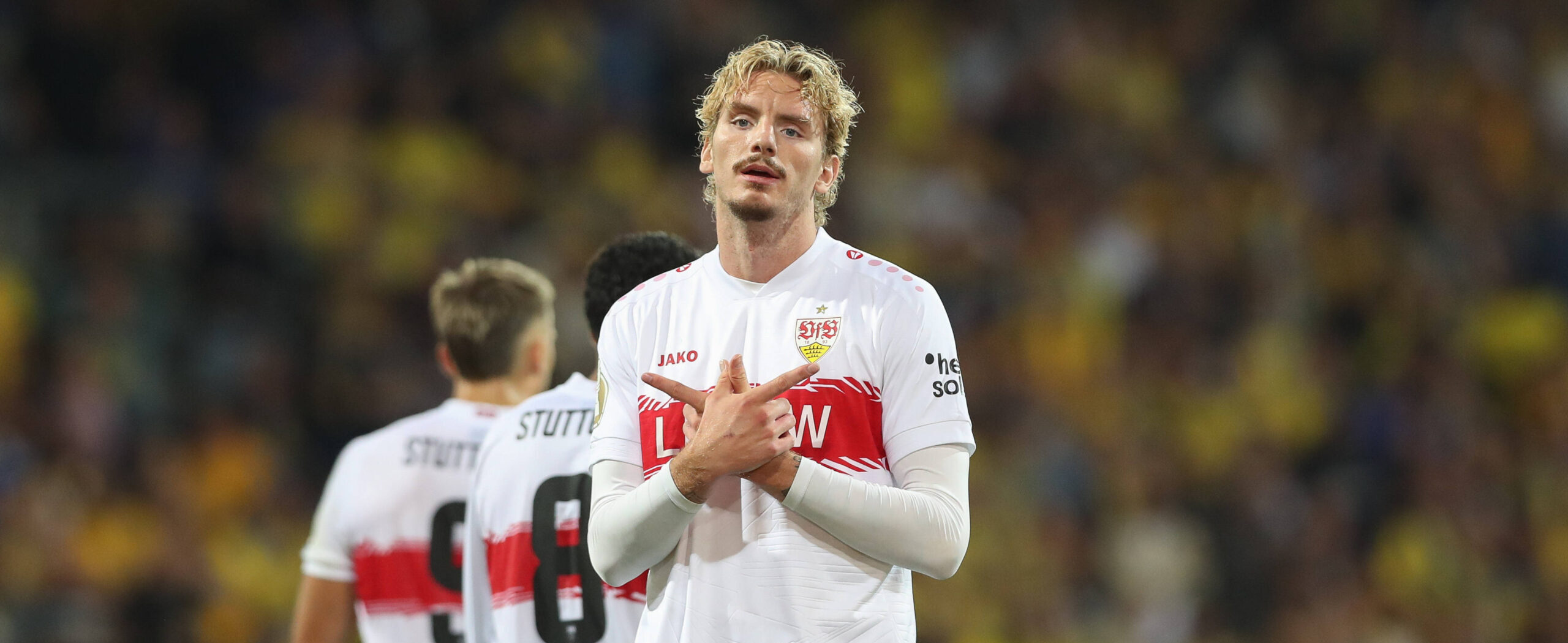 Nick Woltemade in action for Stuttgart in 2025/2026 season