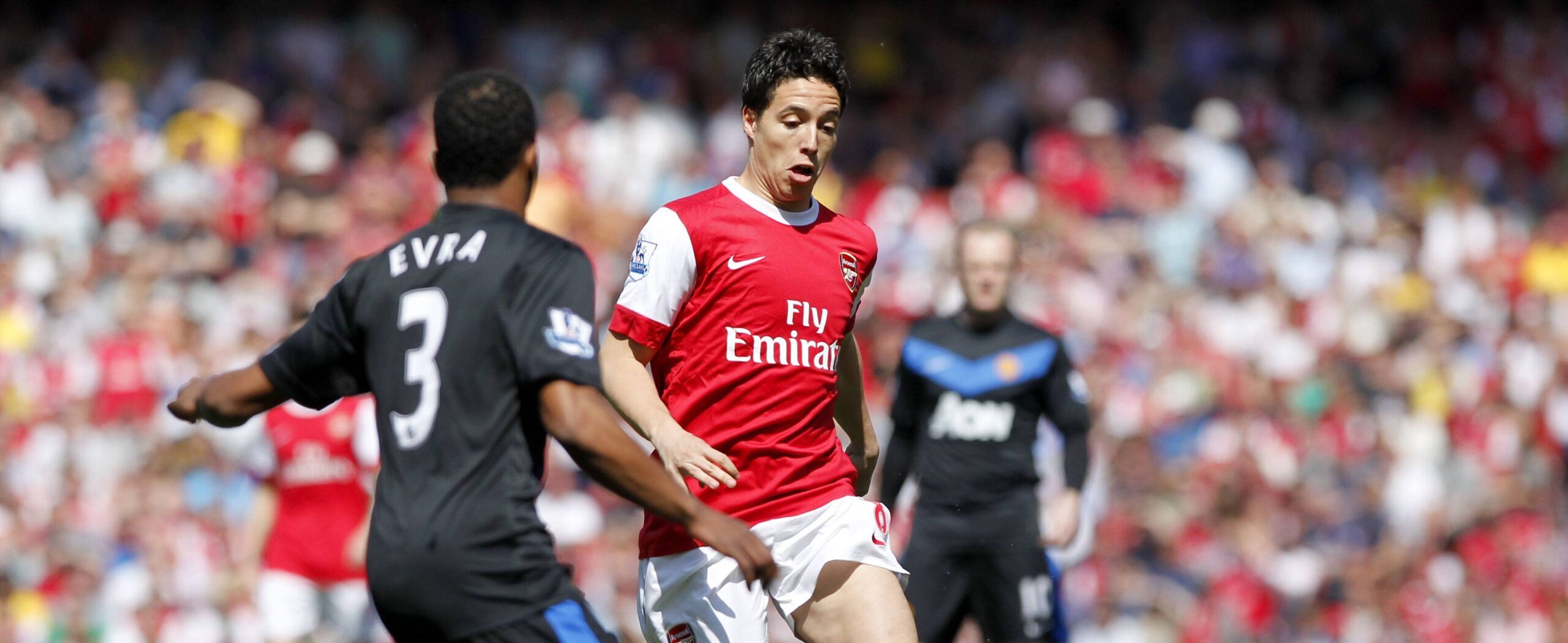 Samir Nasri in action for Arsenal against Manchester United