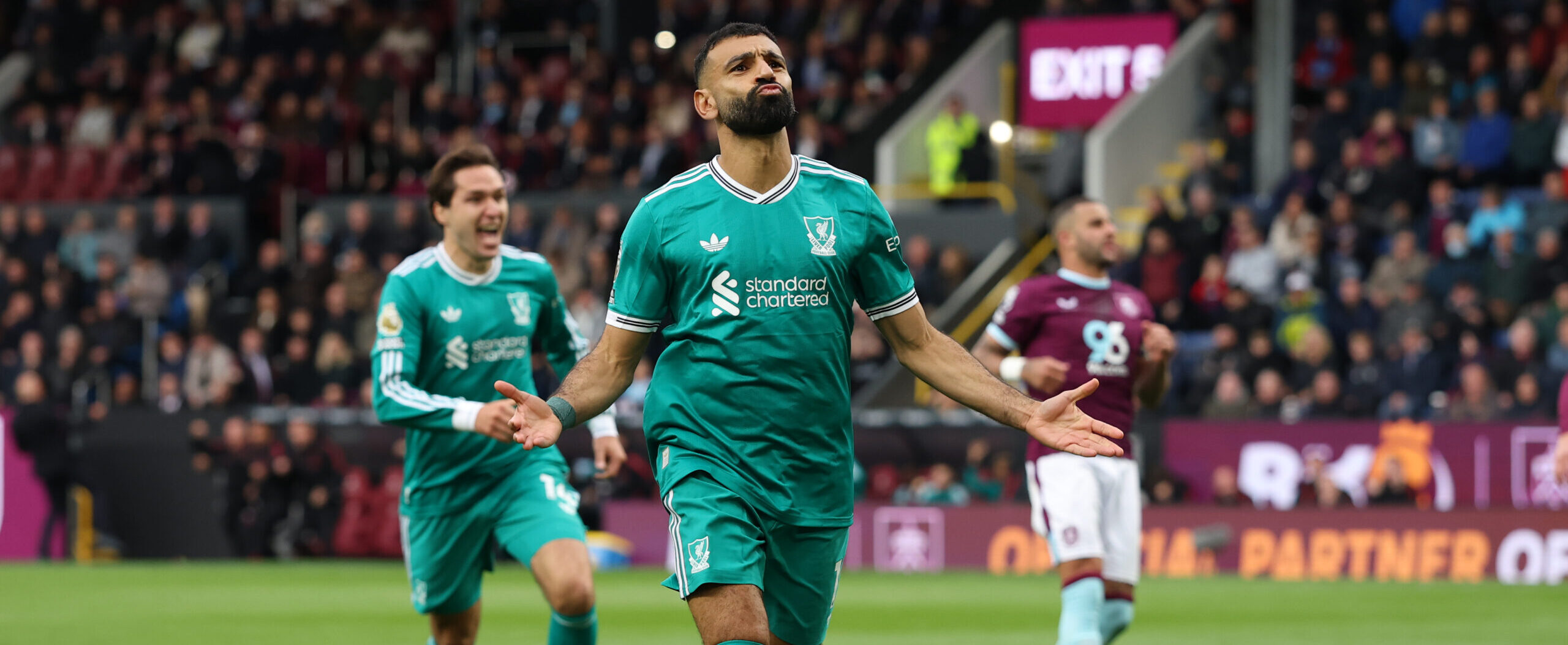 Salah against Burnley in 2025 Premier League