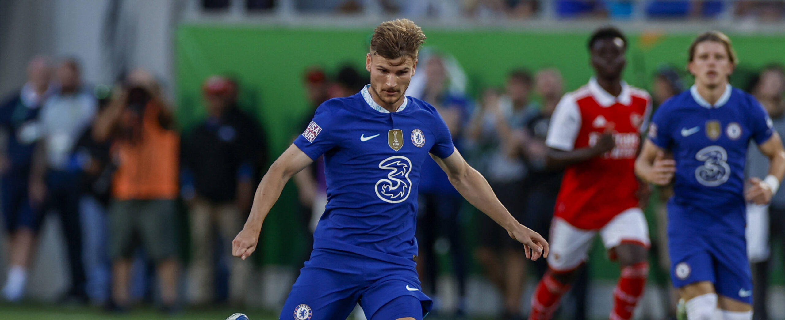 Timo Werner in action for Chelsea