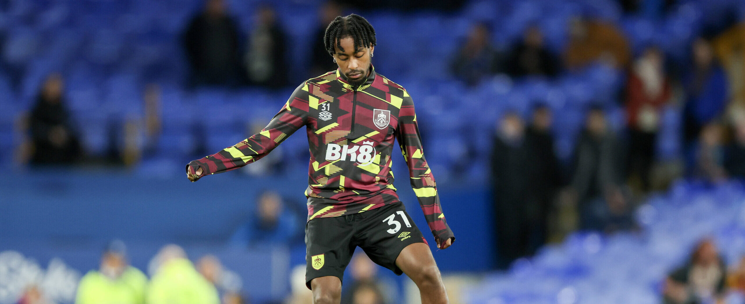 Mike Tresor in action for Burnley in 2025
