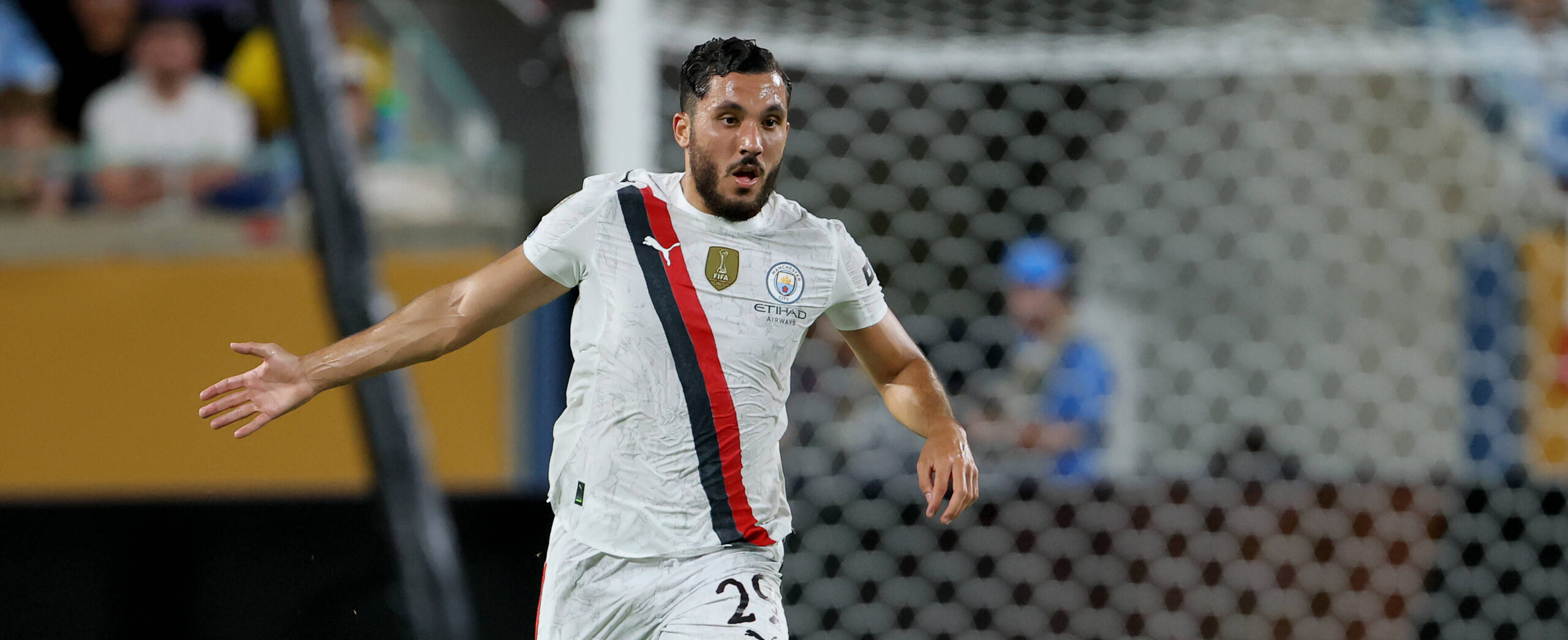 Ryan Cherki in action for Manchester City in 2025