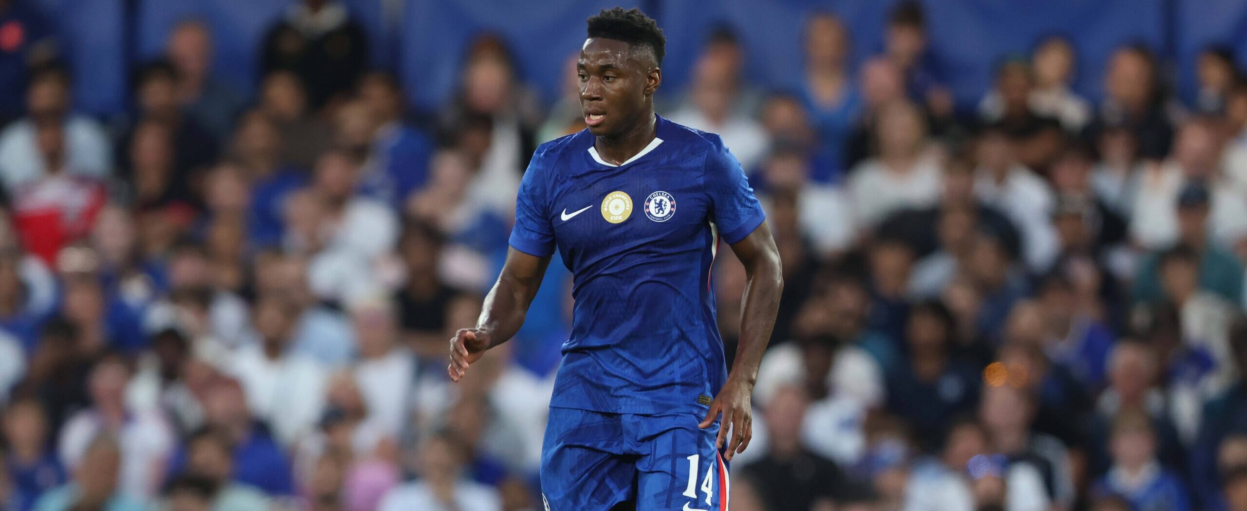 Dario Essugo in action for Chelsea in 2025