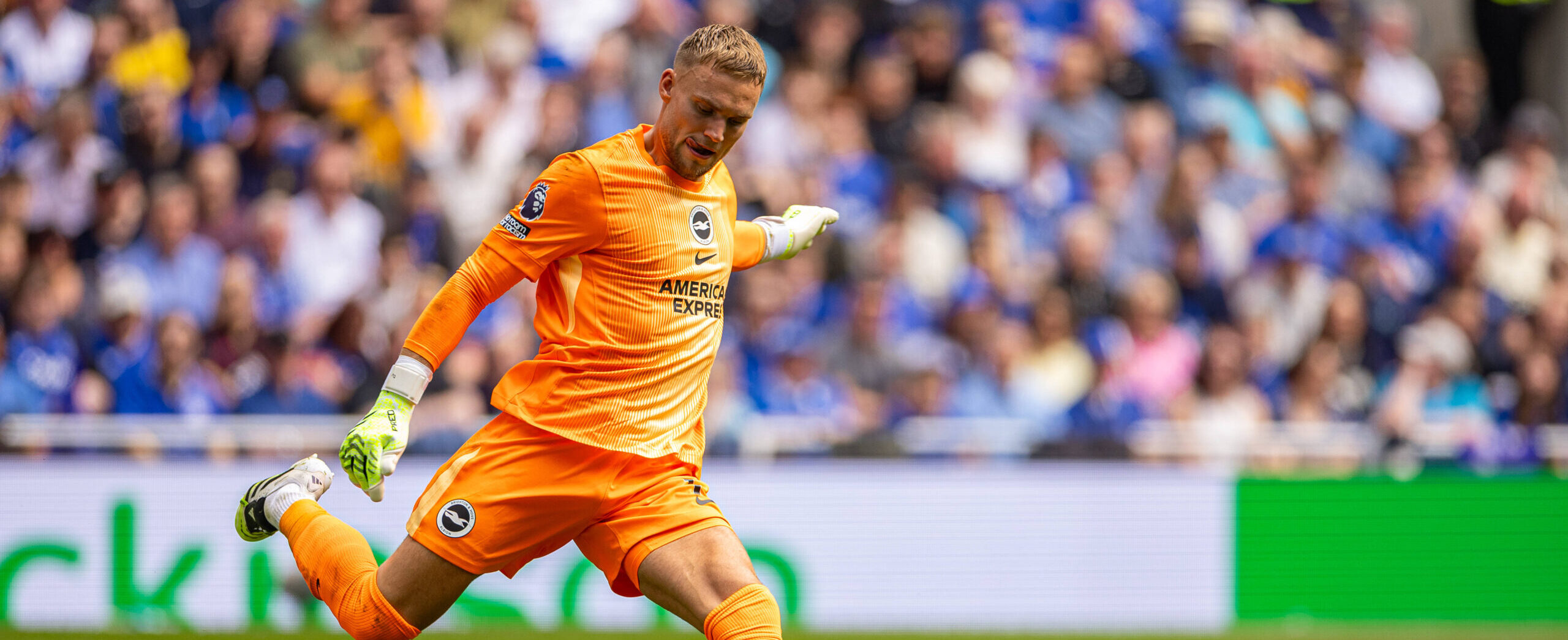 Bart Verbruggen in action for Brighton in 2025 Premier League season