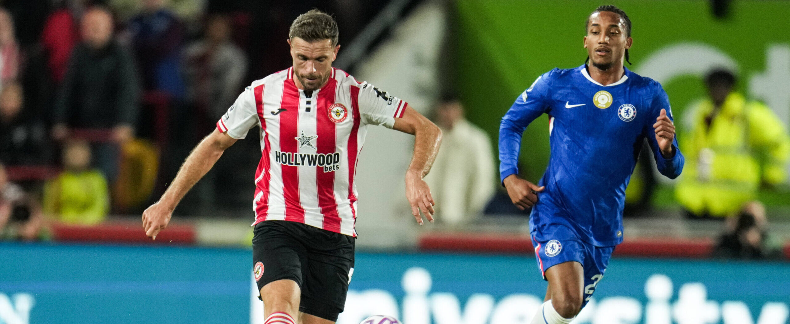 Jordan Henderson in action for Brentford in 2025