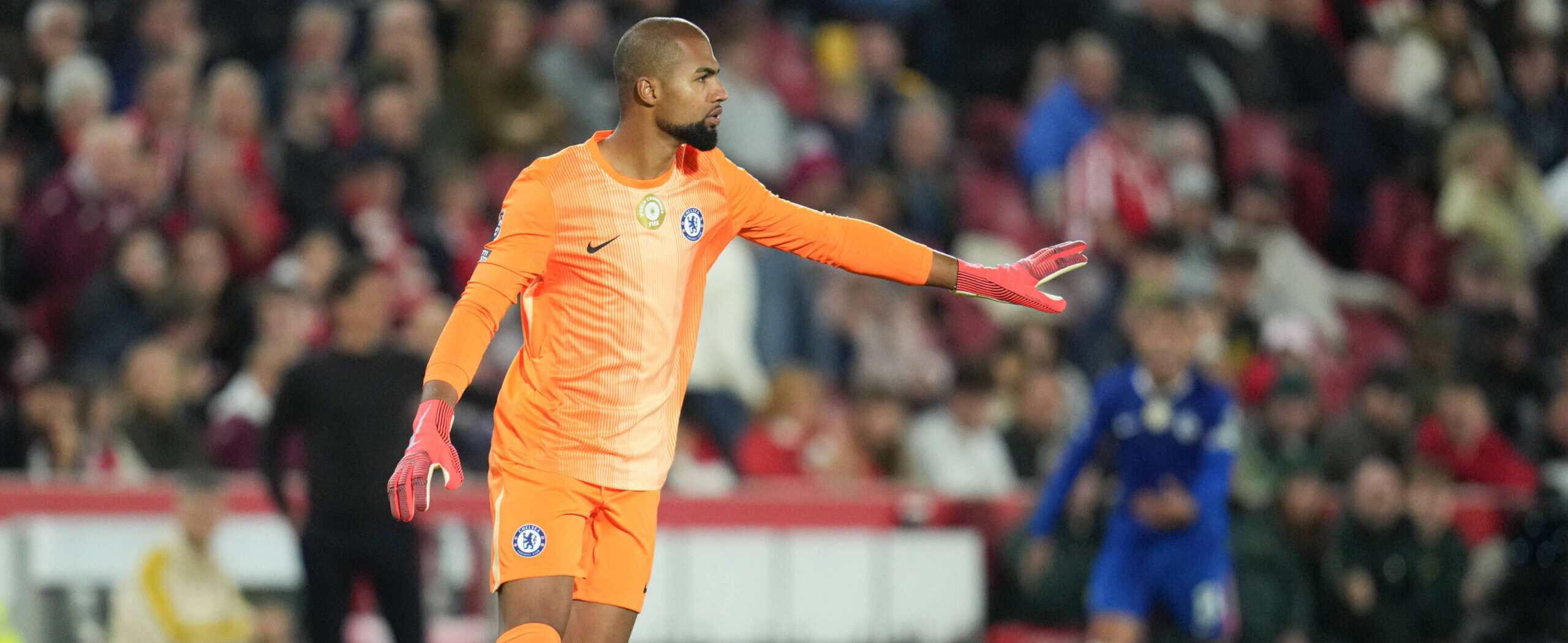 Robert Sanchez in action for Chelsea