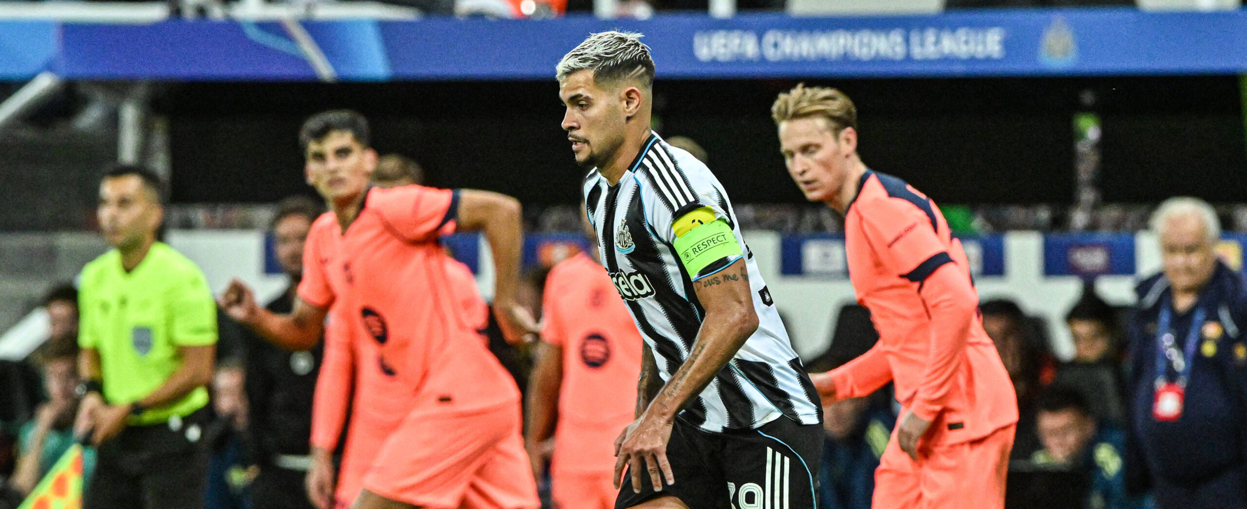 Bruno Guimaraes in action for Newcastle in 2025