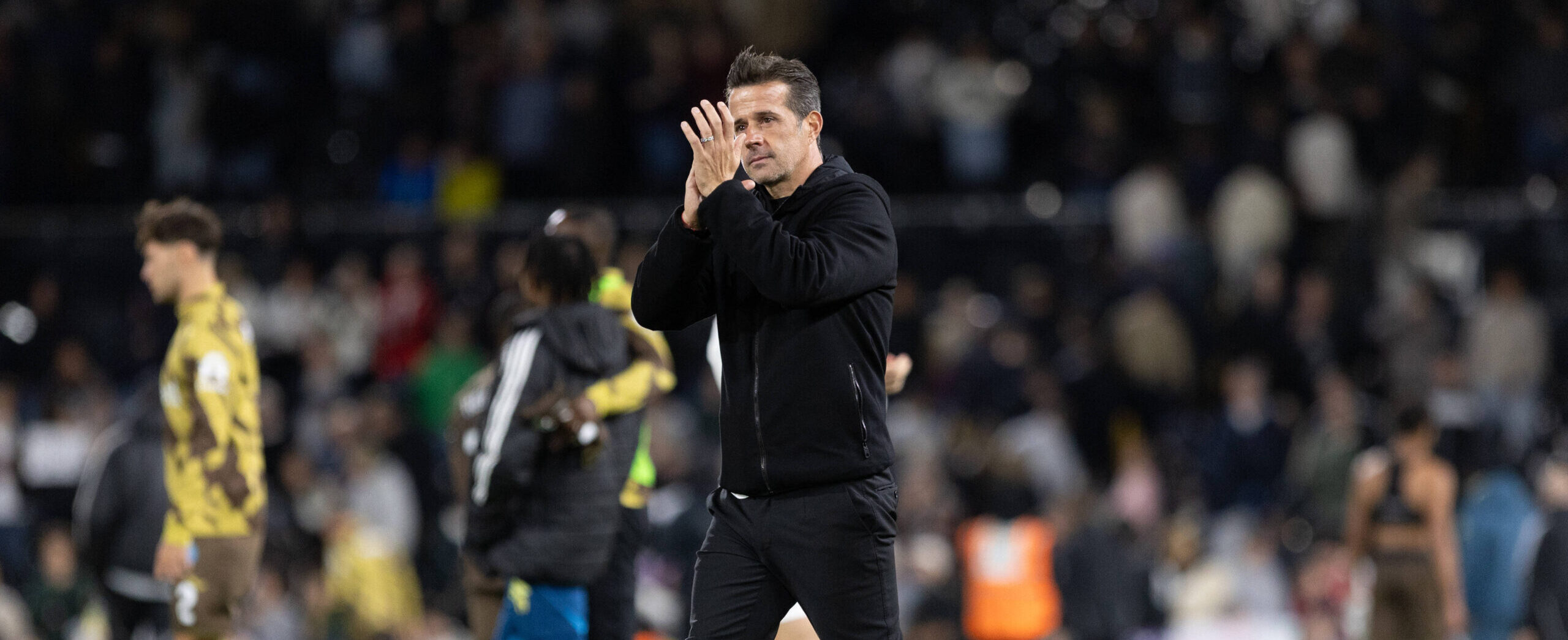 Marco Silva in action against Brentford in 2025