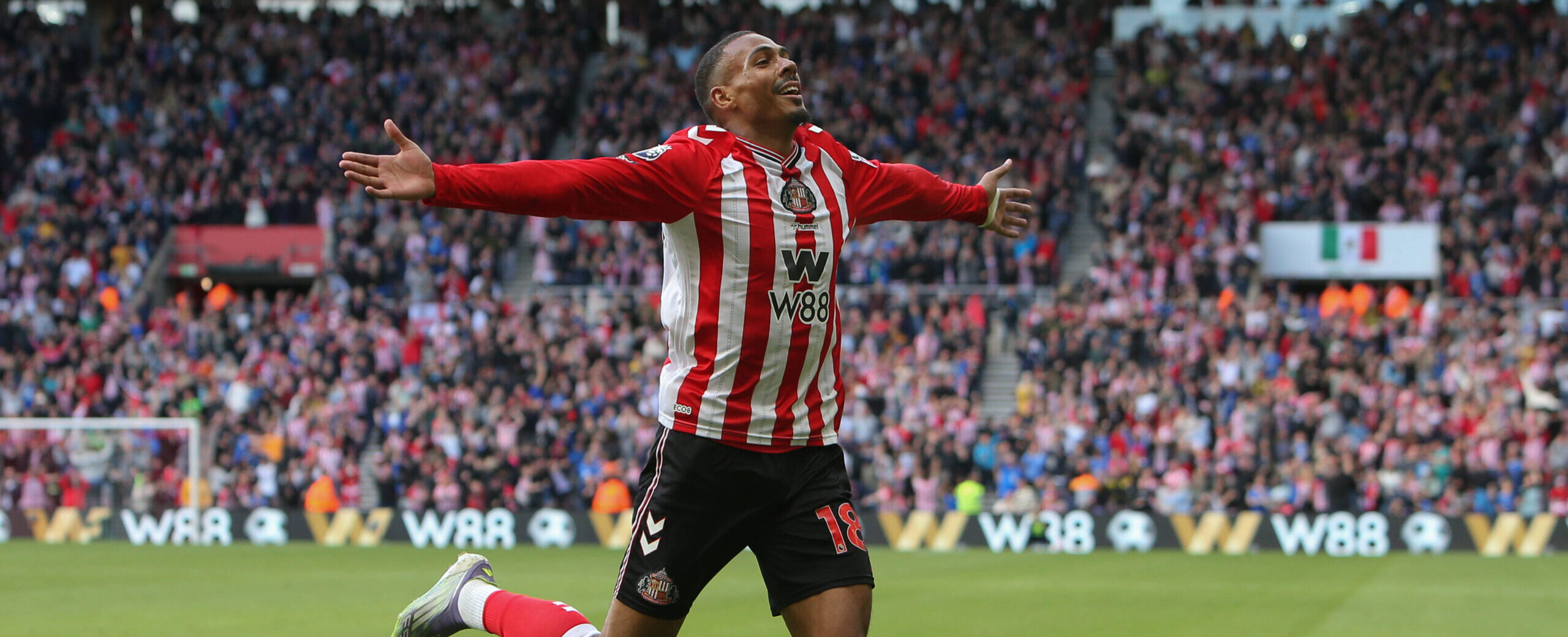 Wilson Isidor celebrating and in action for Sunderland in 2025