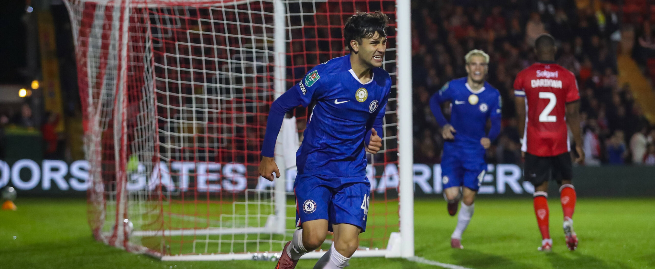 Facundo Buonanotte in action for Chelsea in 2025