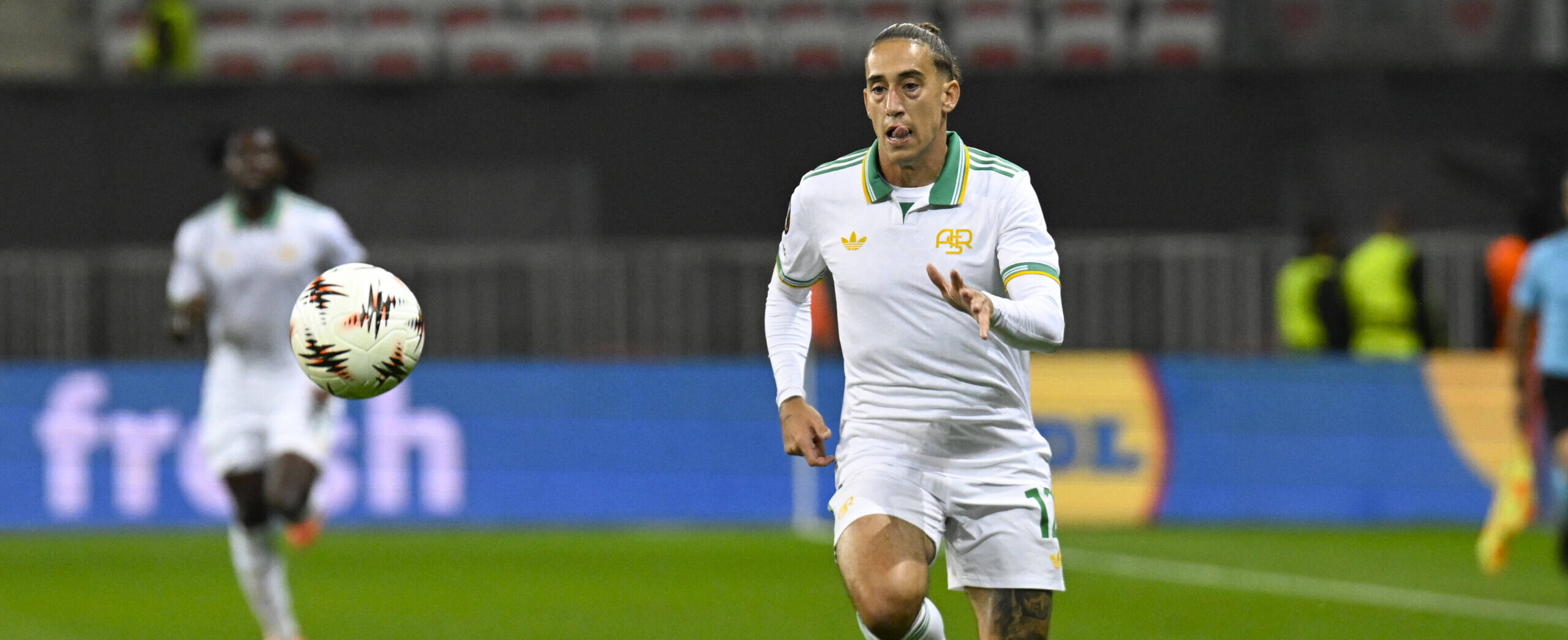 Konstantinos Tsimikas in action for as Roma in 2025